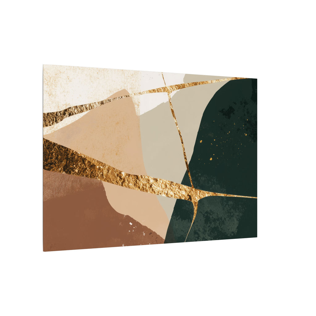 Canvas Print, Abstract Earthy Gold Wall Art, Modern Designer Home Decor, Stretched Matte Canvas; Thick, Multi-Size, Office Decor