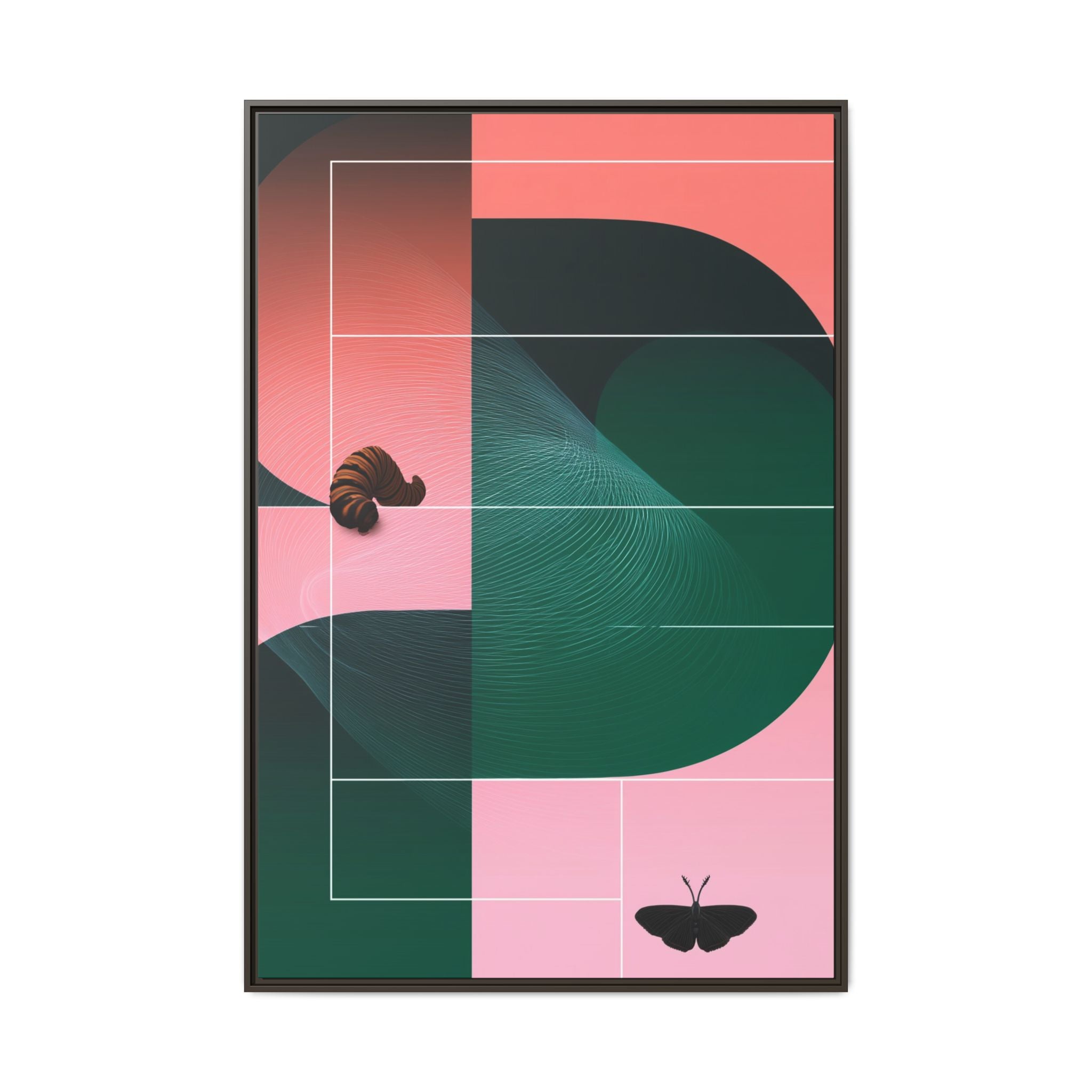 Metamorphic Geometric Framed Print : Abstract Graphic Design, Contemporary Digital Art Composition   |  Custom Orders Available