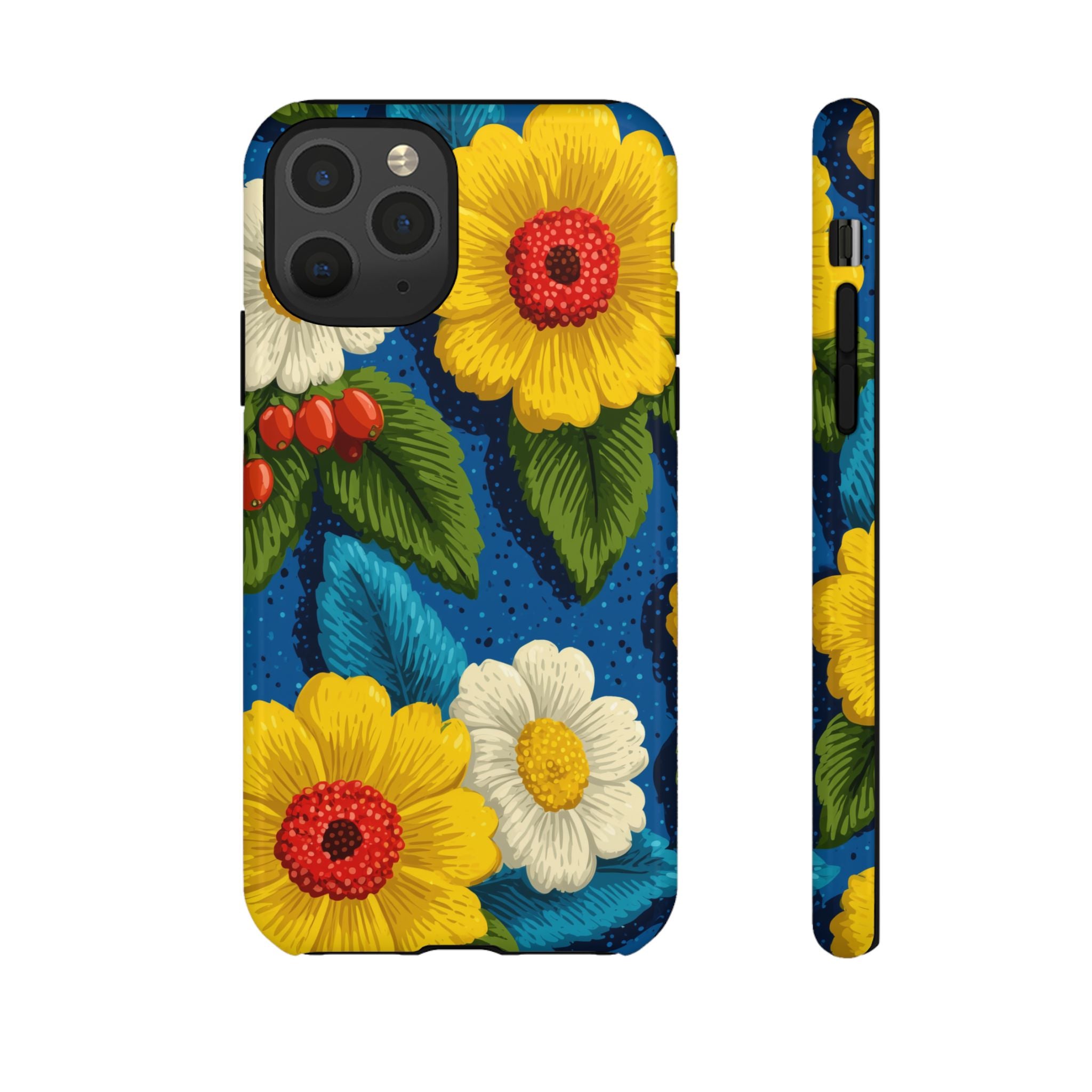 Summer Tough Cases: Floral Fine Art Phone Case, Fun Beach Vibe Phone Accessory, Summer Travel Gift, Colorful Phone Cover, Casual Style Tech