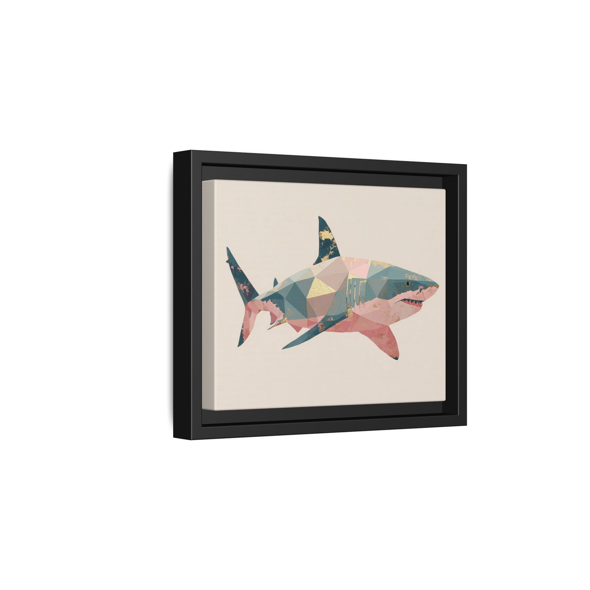 Geometric Shark Spectrum: Polygonal Marine Predator, Abstract Metallic Design   |  Personalized & Custom Orders Available