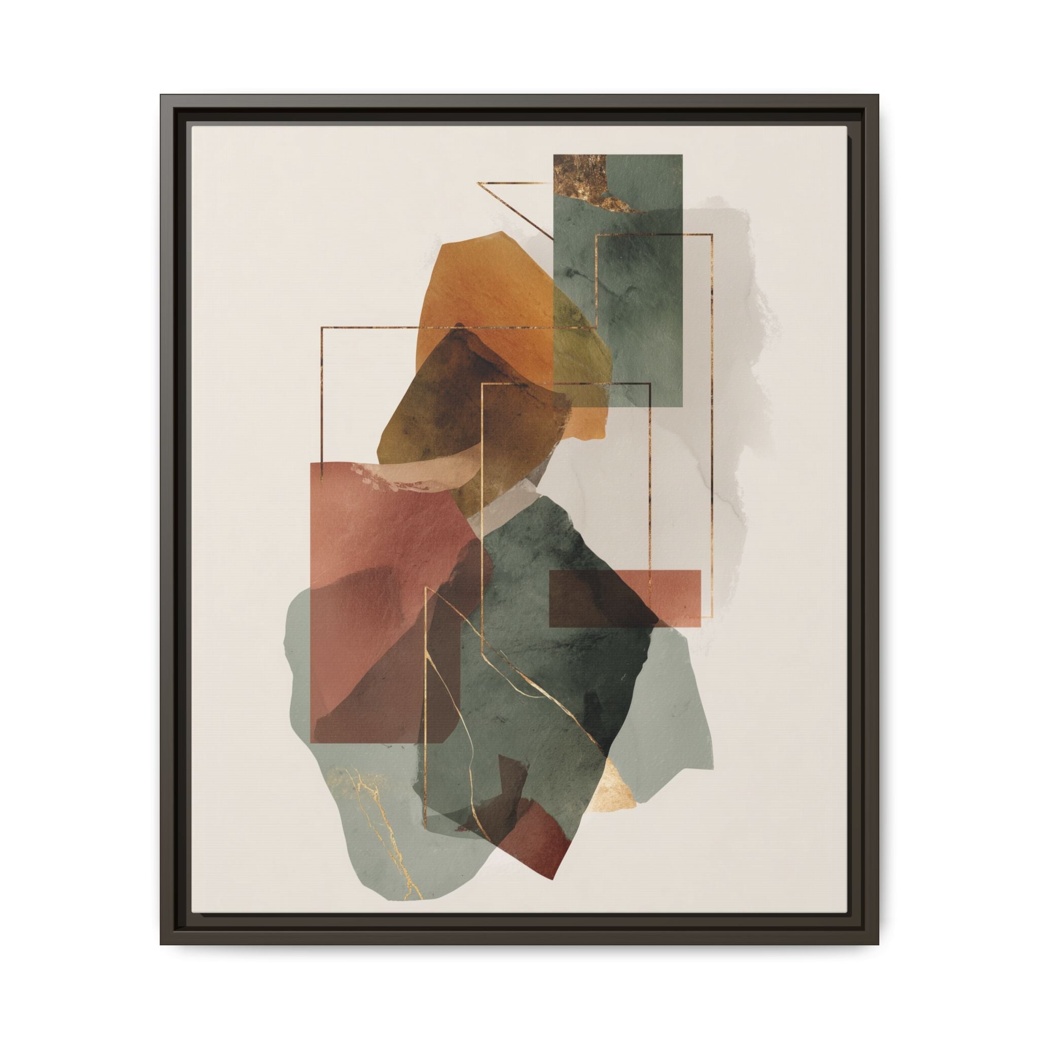 Harmonic Geometries: Architectural Abstraction, Earthy Palette, Minimalist Composition   |   Custom Orders Accepted