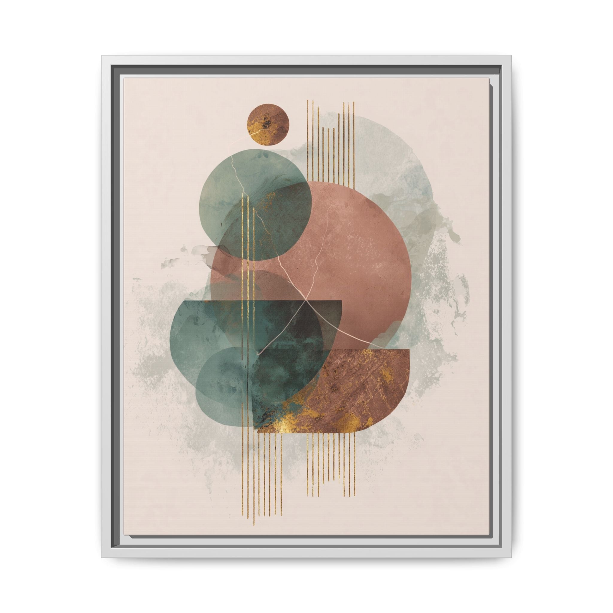 Translucent Geometries: Abstract Circles, Mid-Century Minimalism, Watercolor Layers   |   Custom Orders Accepted