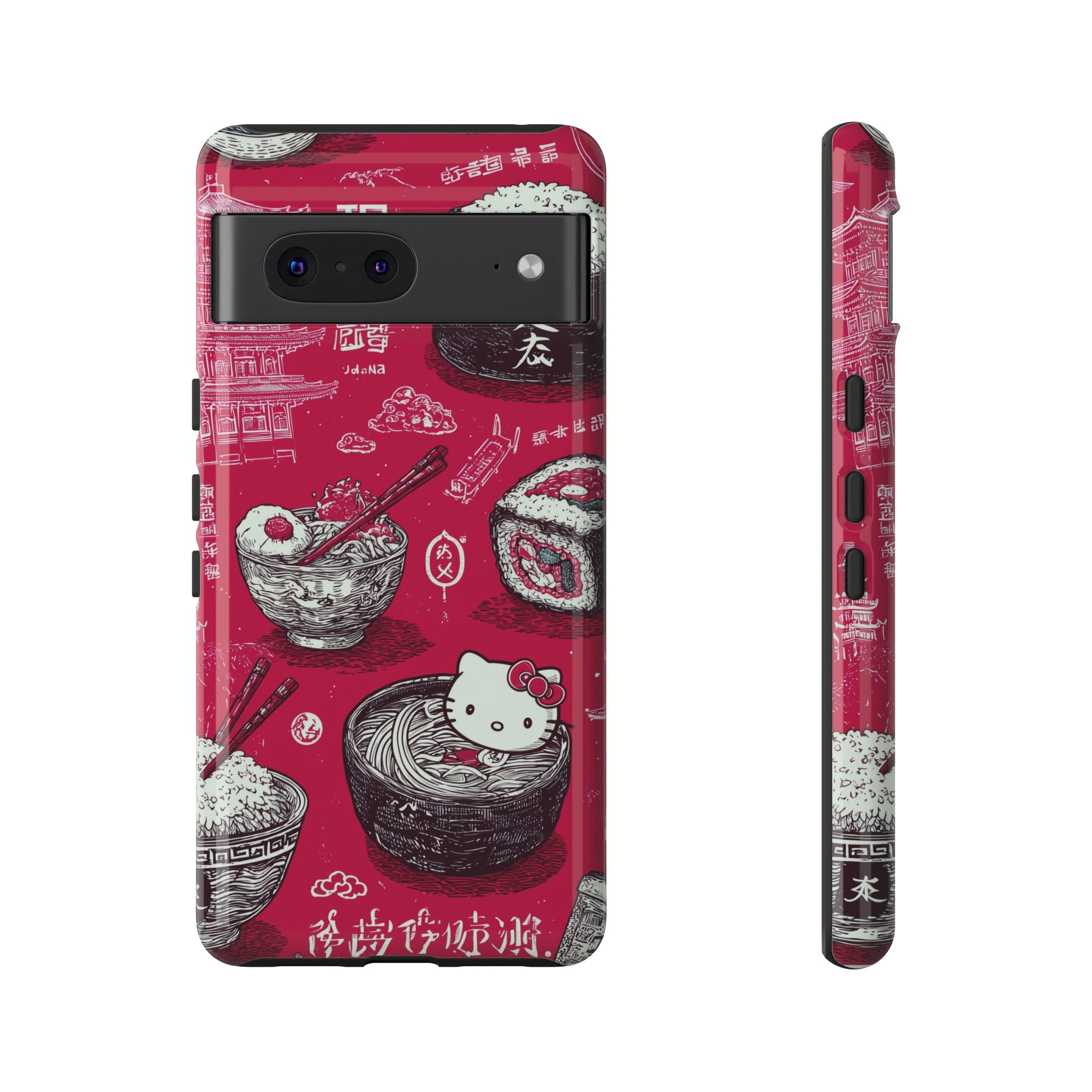 Japanese Kitty Vibrant Phone Case - Tough Case | Funky, Colorful, Unique Design for Personalization, Gift, Accessory, Protection, Trendy