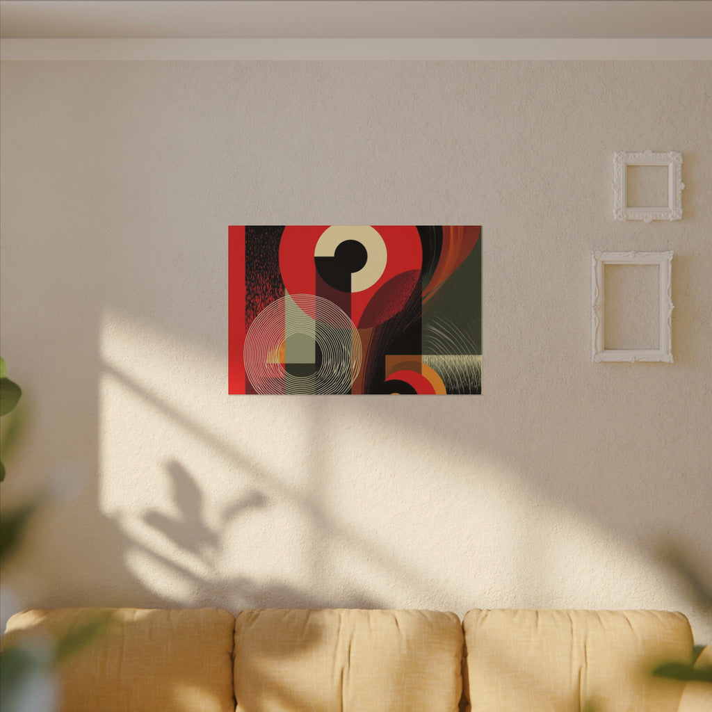 Geometric Convergence: Mid-Century Modern Abstract, Constructivist Design Principles, Bold Chromatic Composition   |   Custom Orders