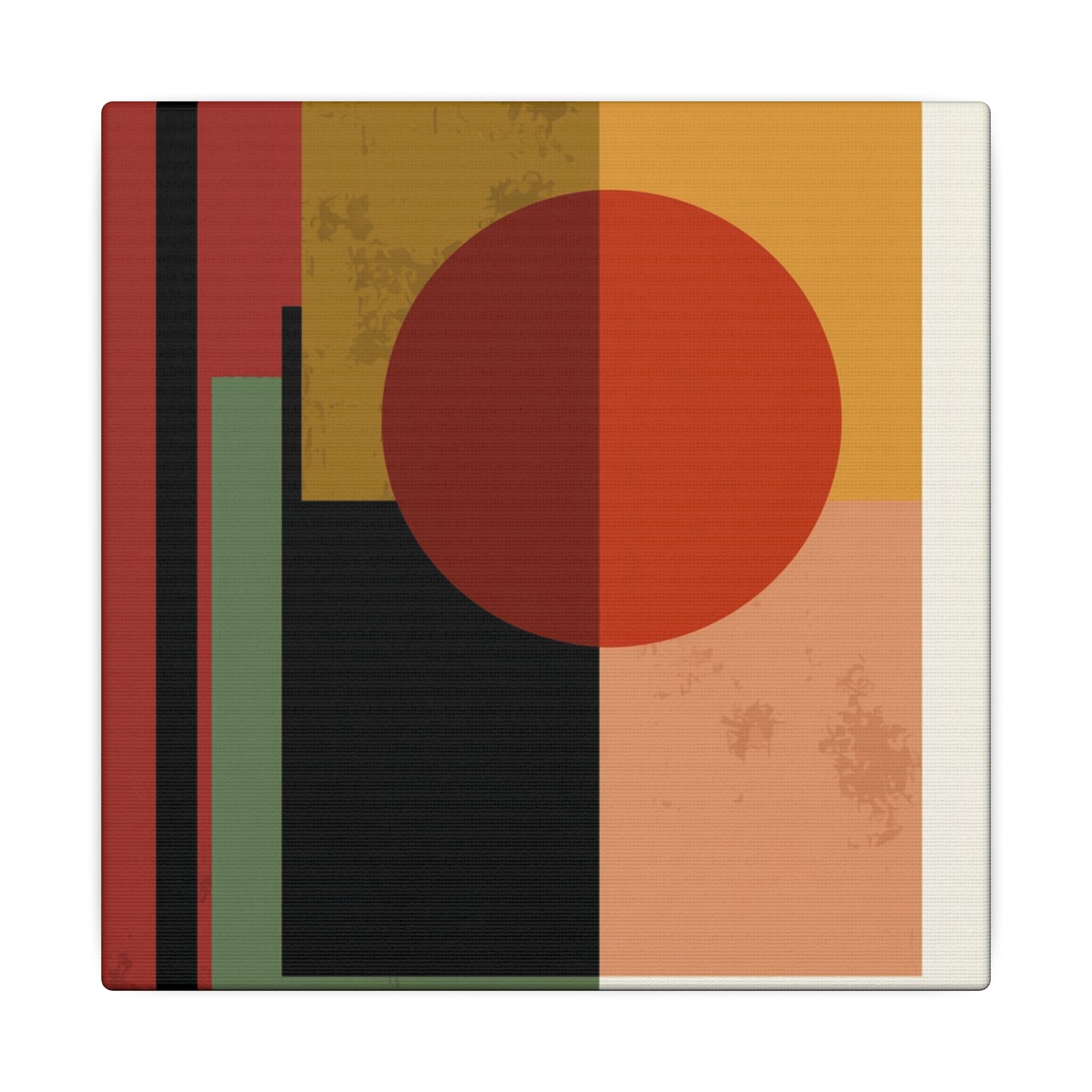 Geometric Harmony: Bauhaus Inspired Design, Mid-Century Modern Composition, Abstract Rectangular Layers   |   Custom Orders Accepted