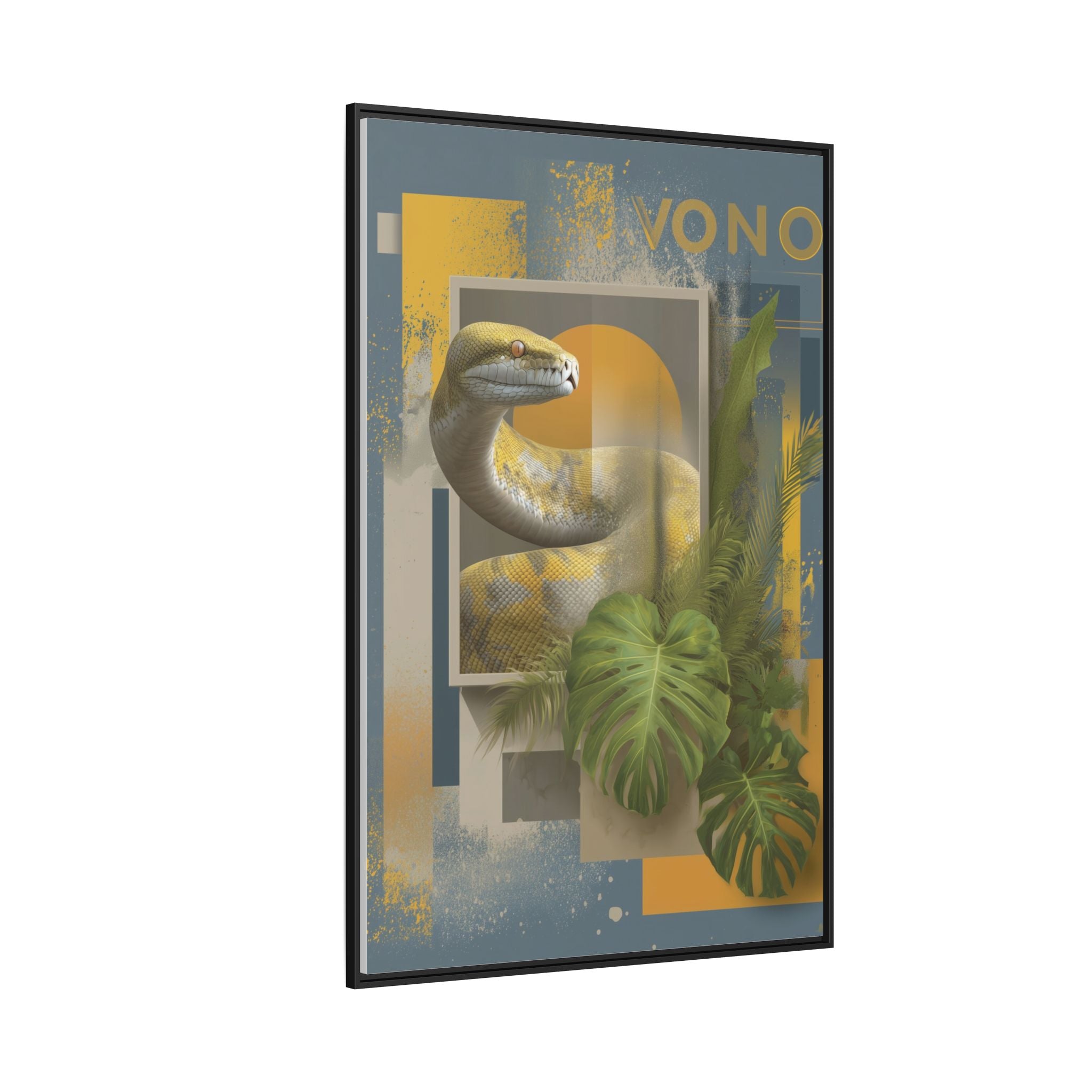 Serpent in Geometrics: Tropical Graphic Design, Modern Nature Illustration   |    Custom Orders Available