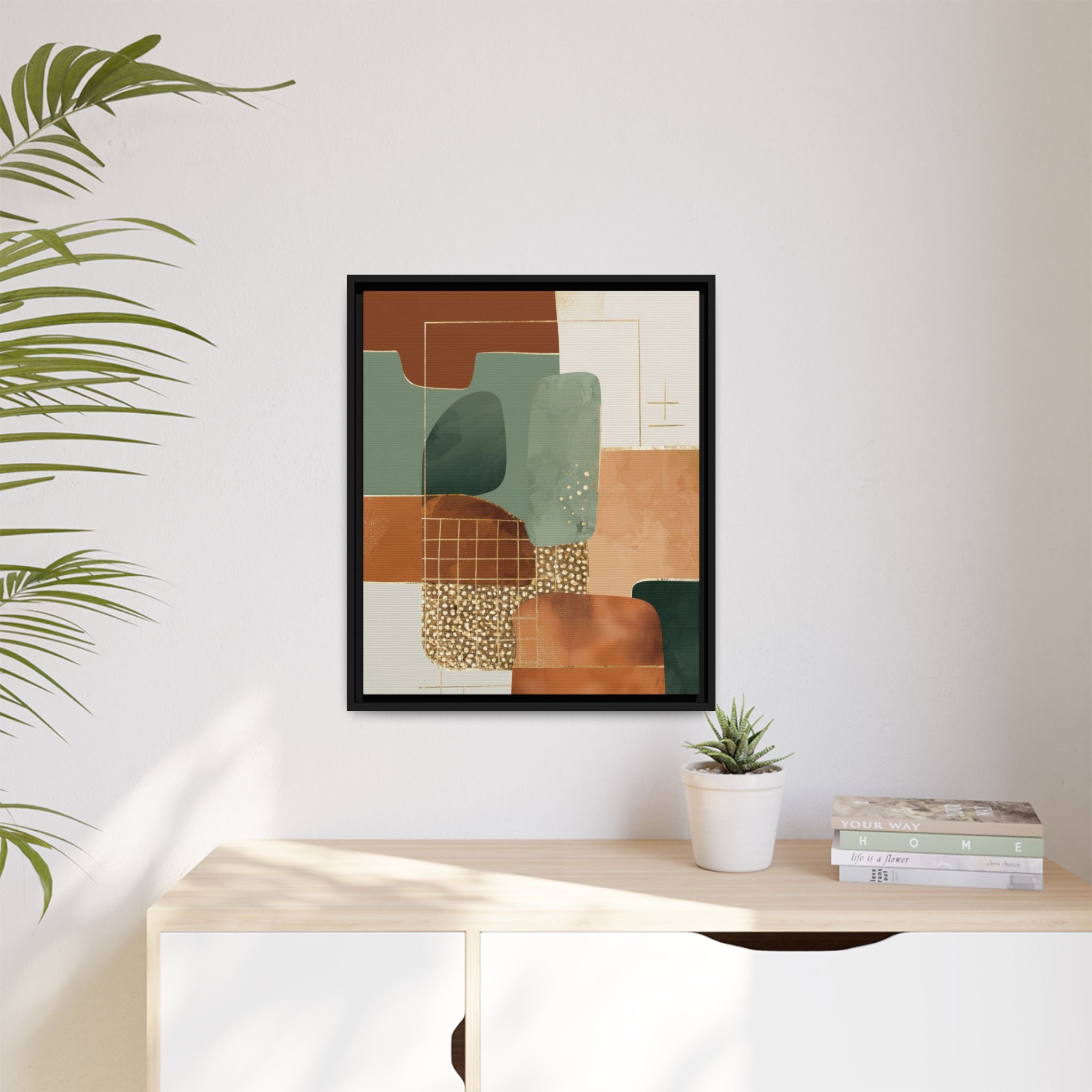 Geometric Harmony: Abstract Minimalist Art, Mid-Century Modern Design, Organic Shapes Composition   |   Custom Orders Accepted