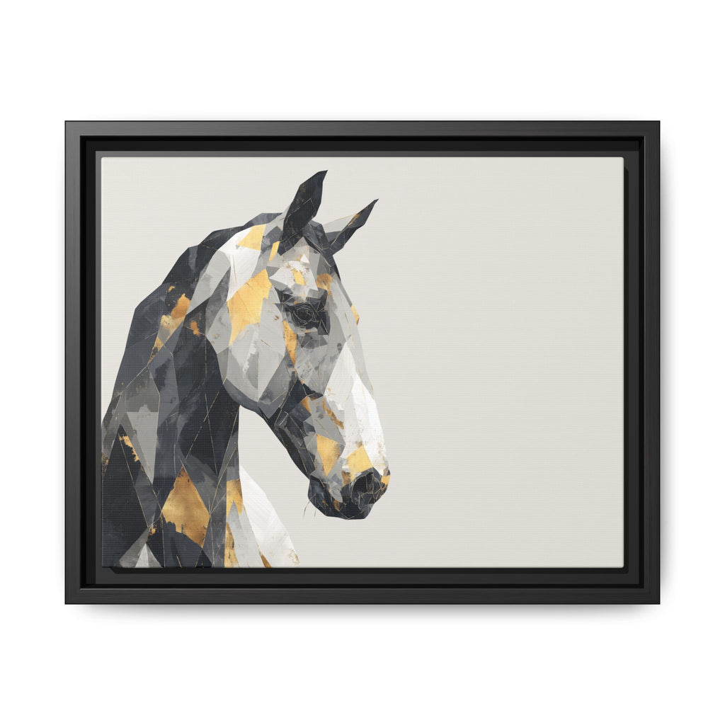 Equine Geometrica: Contemporary Cubist Horse, Metallic Abstract Portrait   |  Personalized & Custom Orders Available