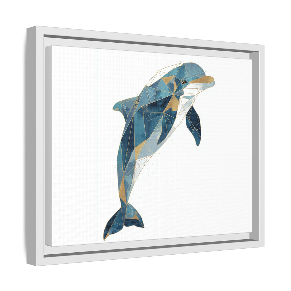 Oceanic Geometry: Dolphin in Blue Polygons, Modern Marine Art   |  Personalized & Custom Orders Available