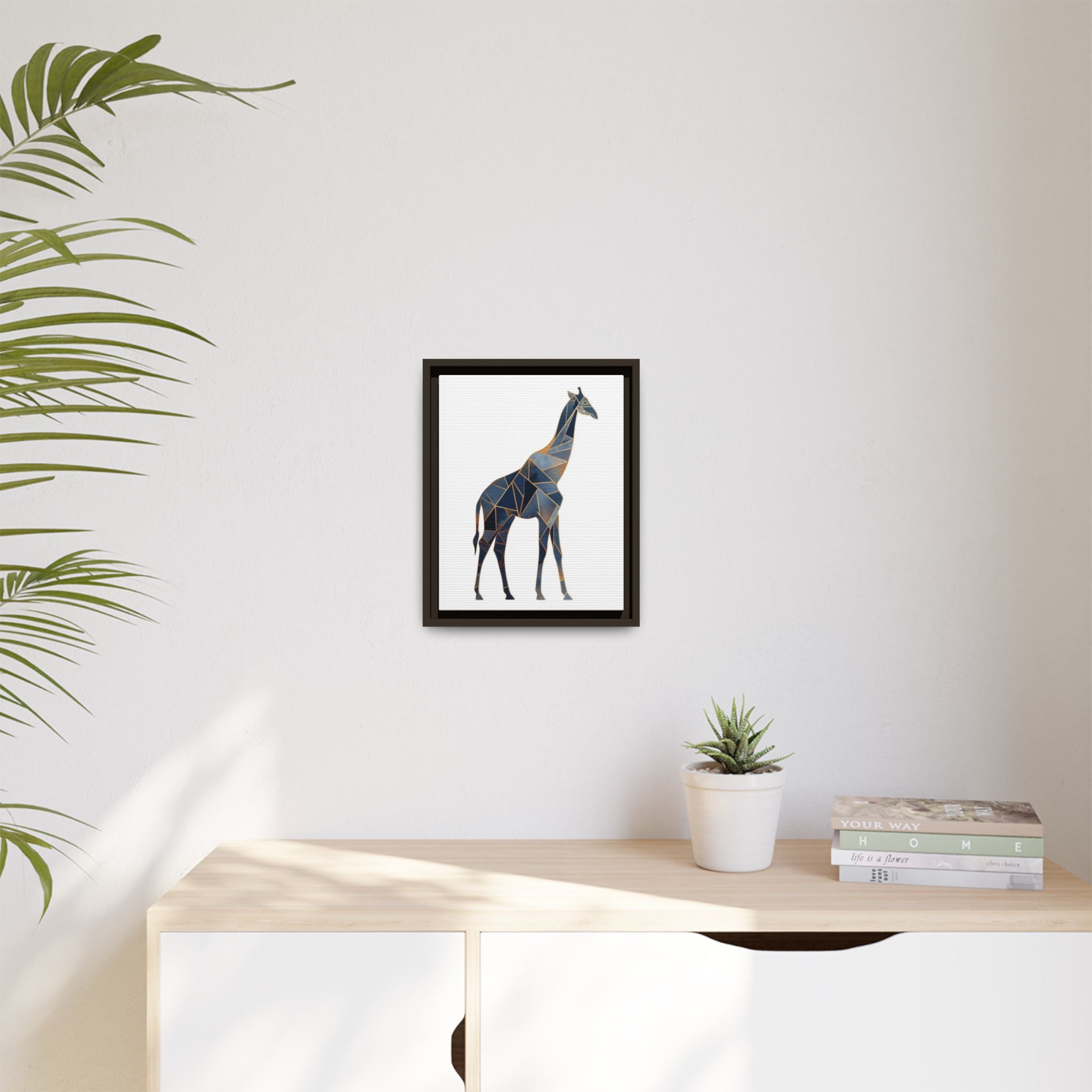 Geometric Giraffe Framed Print : Polygonal Wildlife Art, Modern Mosaic Design   |  Personalized & Custom Orders Available