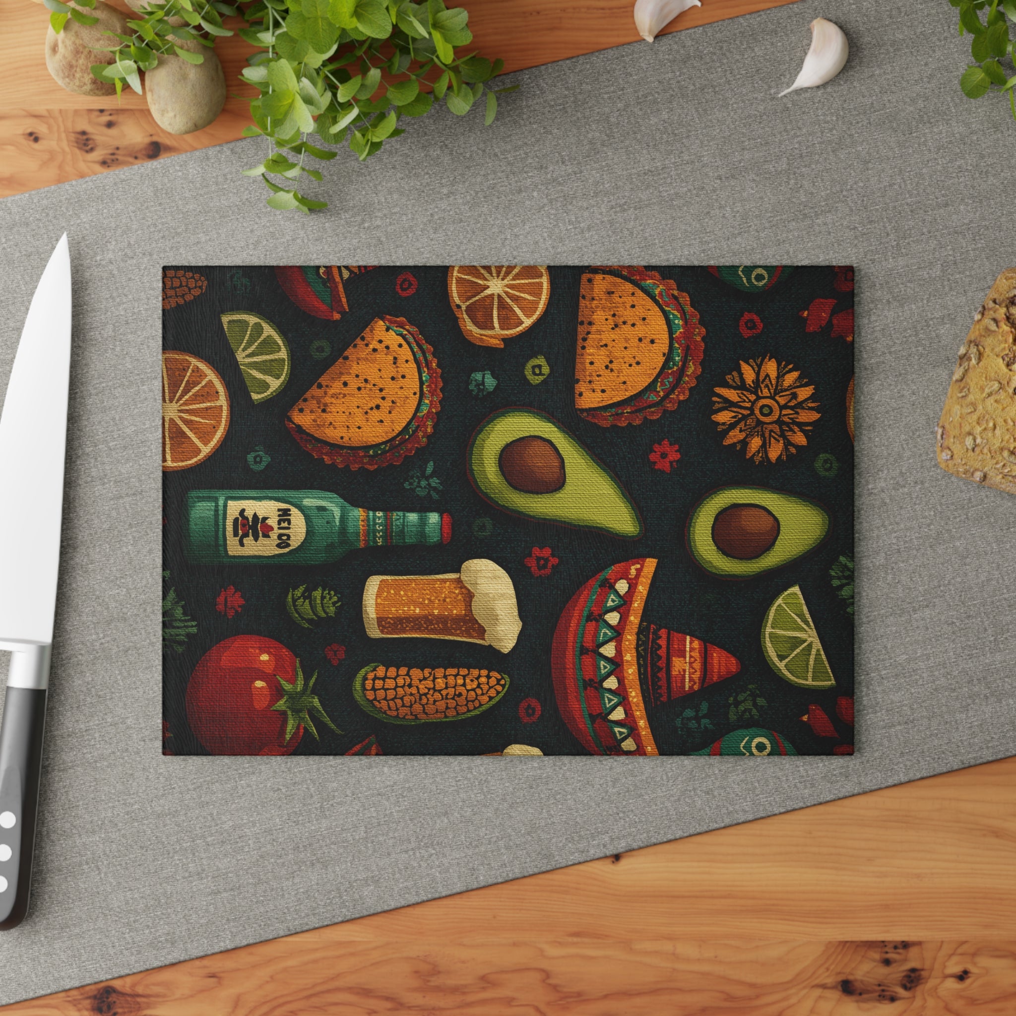 Vibrant Taco-Themed Glass Cutting Board - Perfect for Entertaining, Kitchen Decor, Gift for Chefs, Taco Night Essentials, Fun [...]