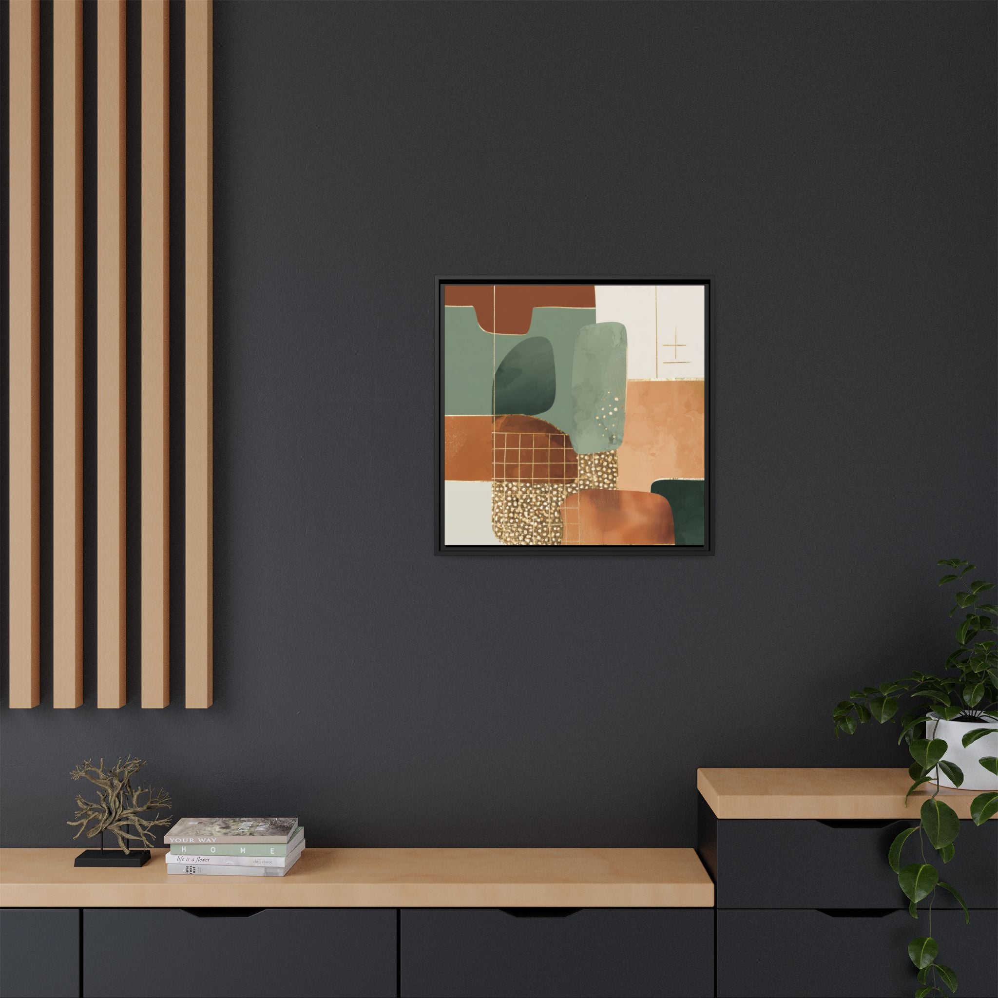 Geometric Harmony: Abstract Minimalist Art, Mid-Century Modern Design, Organic Shapes Composition   |   Custom Orders Accepted