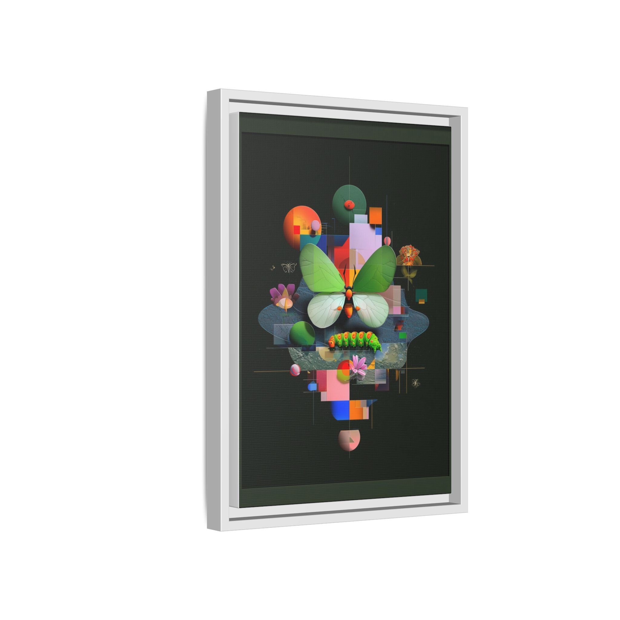 Metamorphosis Geometry Framed Print : Digital Nature Synthesis, Butterfly Abstraction   |  Personalized & Custom Orders Available