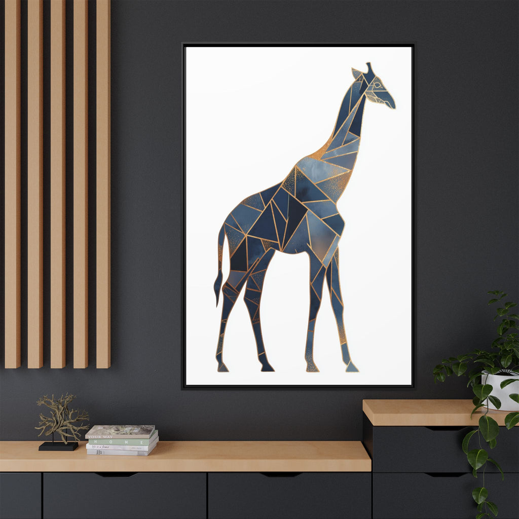 Geometric Giraffe Framed Print : Polygonal Wildlife Art, Modern Mosaic Design   |  Personalized & Custom Orders Available