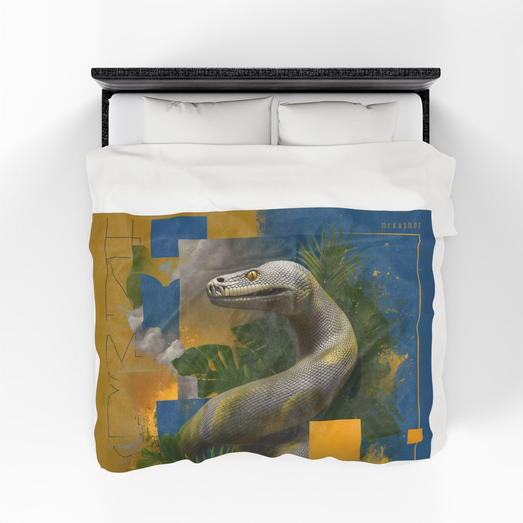 Serpent of Geometric Rhythms: Digital Tropical Scales, Abstract Wildlife Fusion   |    Custom Orders Available