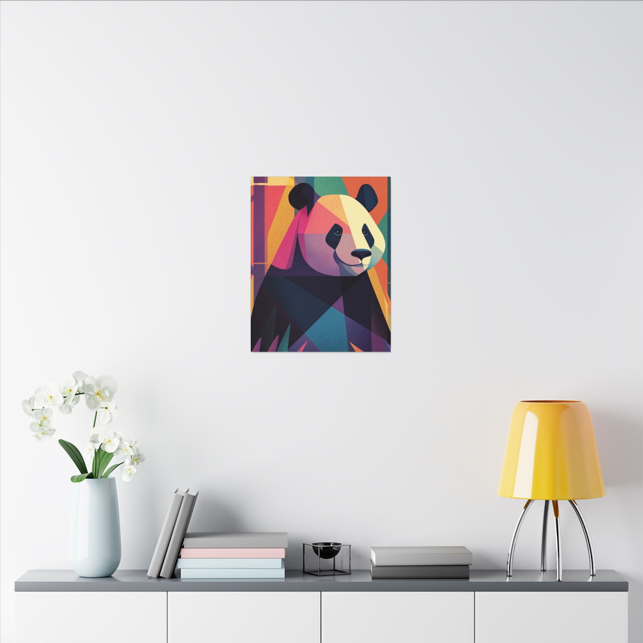 Geometric Panda: Polygonal Animal Art, Vibrant Modern Design, Abstract Wildlife Illustration   |  Personalized & Custom Orders Available