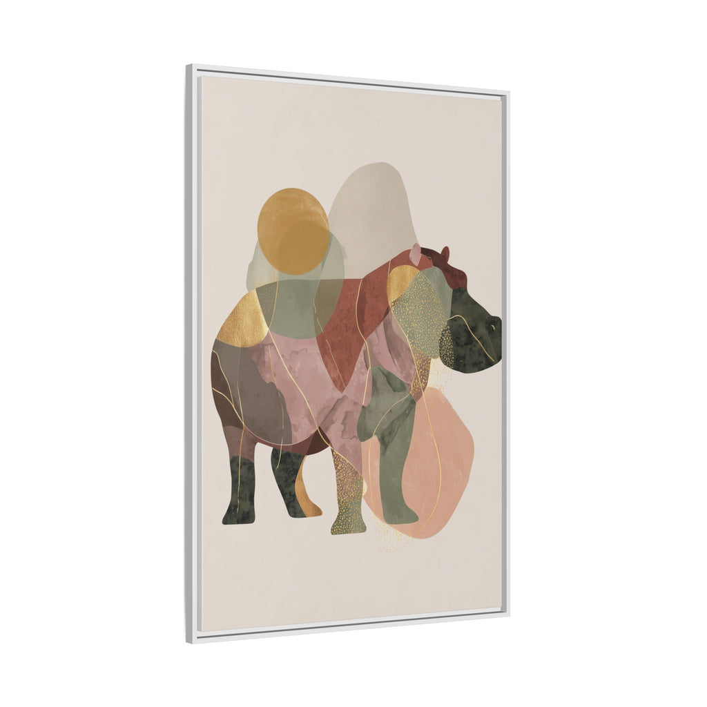 Geometric Harmony: Abstract Hippo Silhouette, Modern Minimalist Animal Art   |    Custom Orders Available