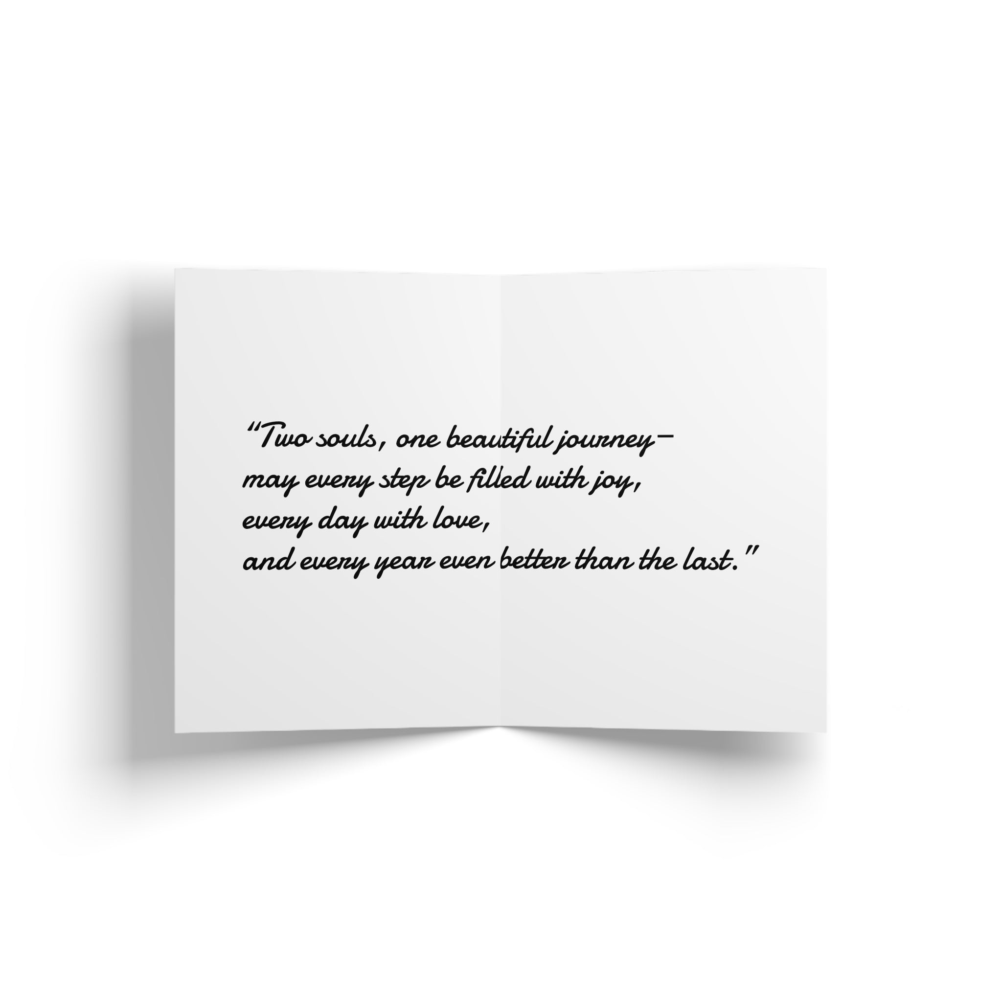 Wedding Wishes Greeting Card — Heart Cookie Illustration, Romantic Wedding Card