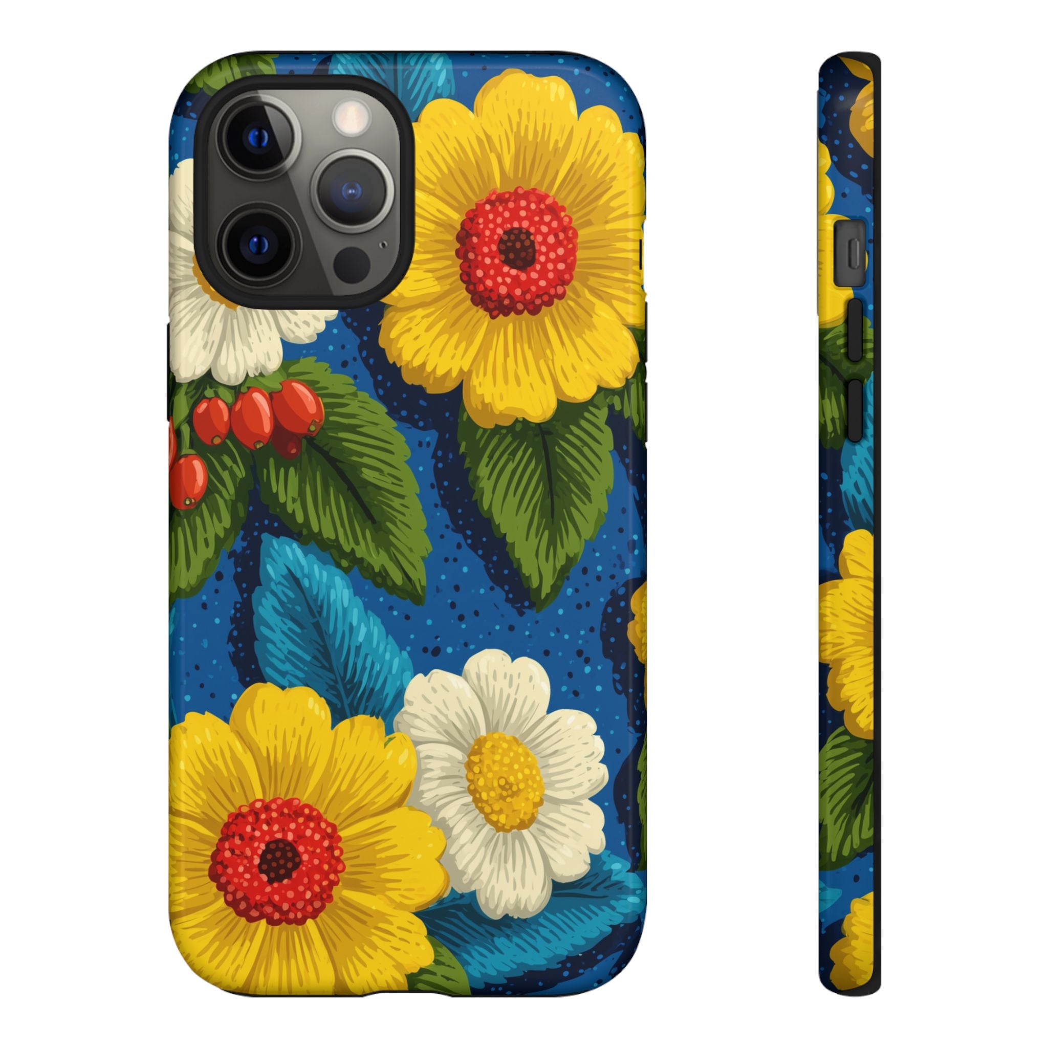 Summer Tough Cases: Floral Fine Art Phone Case, Fun Beach Vibe Phone Accessory, Summer Travel Gift, Colorful Phone Cover, Casual Style Tech