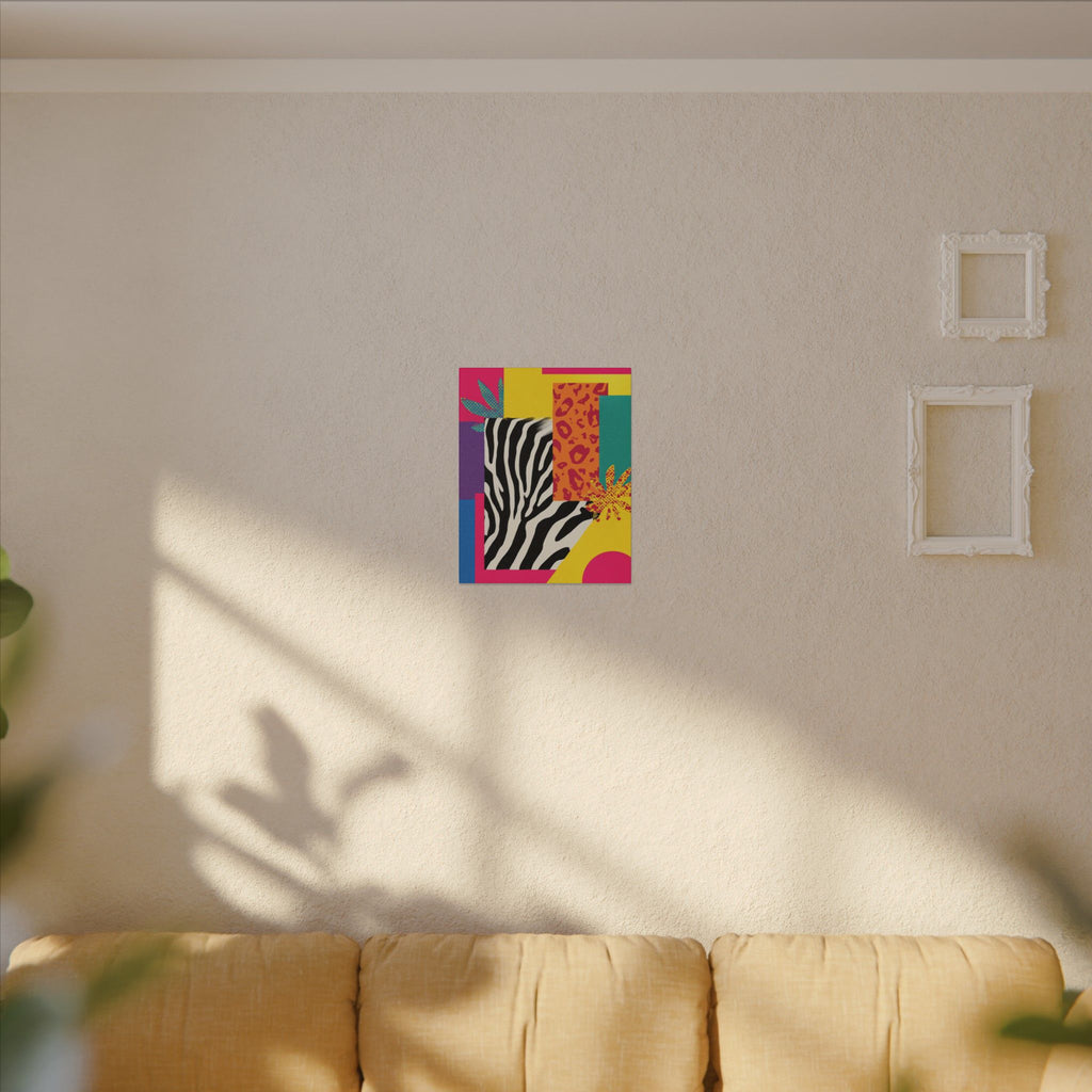 Pop Geometry: Zebra Leopard Fusion, Geometric Color Block, Modern Abstract Design   |   Custom Orders Accepted