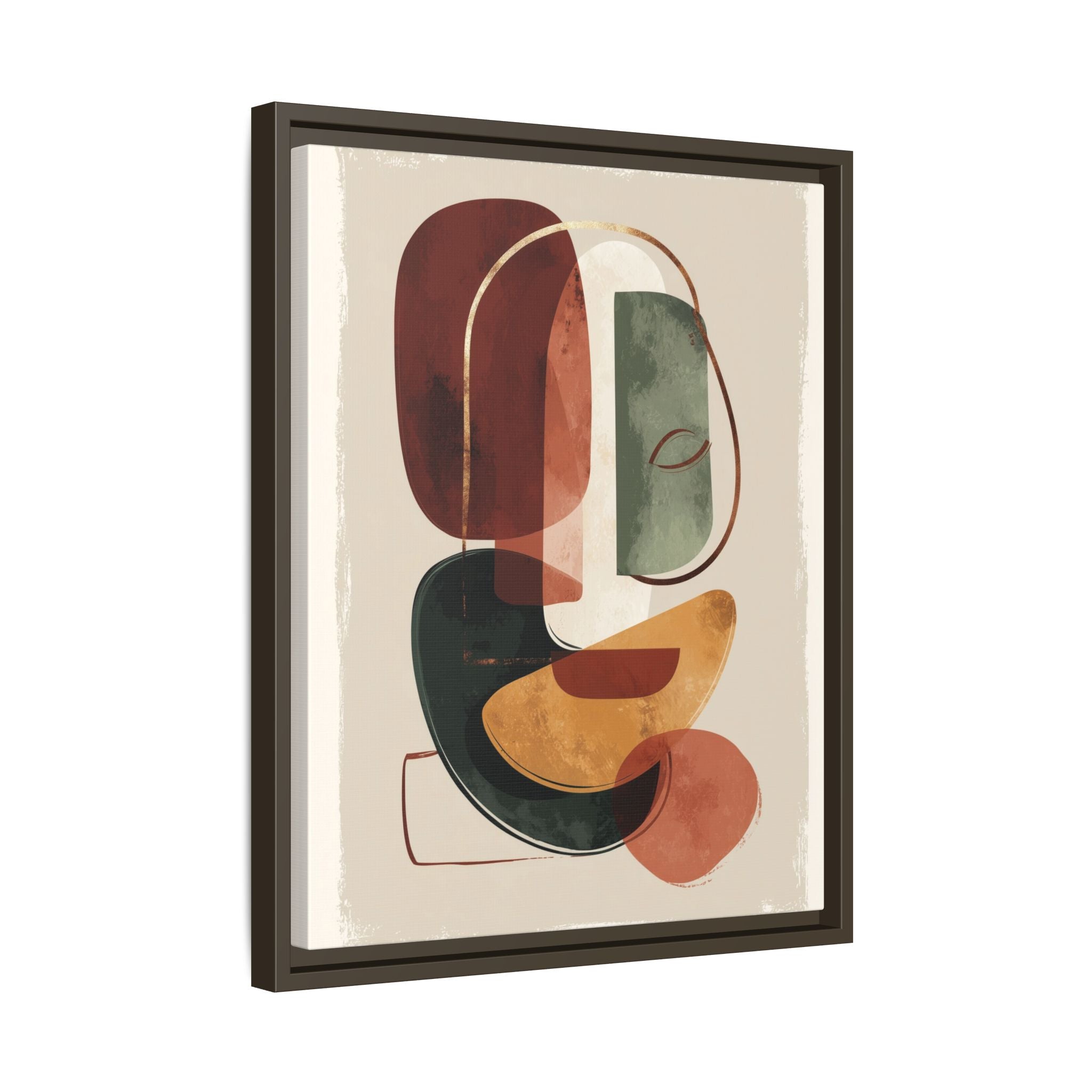 Layered Geometries: Mid-Century Modern Composition, Organic Abstract Design, Translucent Intersecting Shapes   |   Custom Orders Accepted