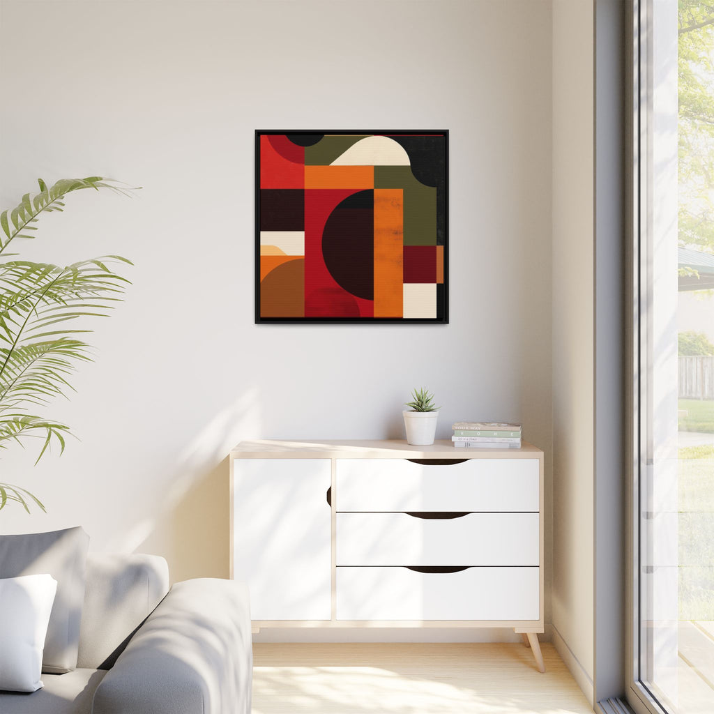 Geometric Convergence: Abstract Bauhaus Design, Constructivist Color Blocks, Architectural Art Composition   |   Custom Orders Accepted