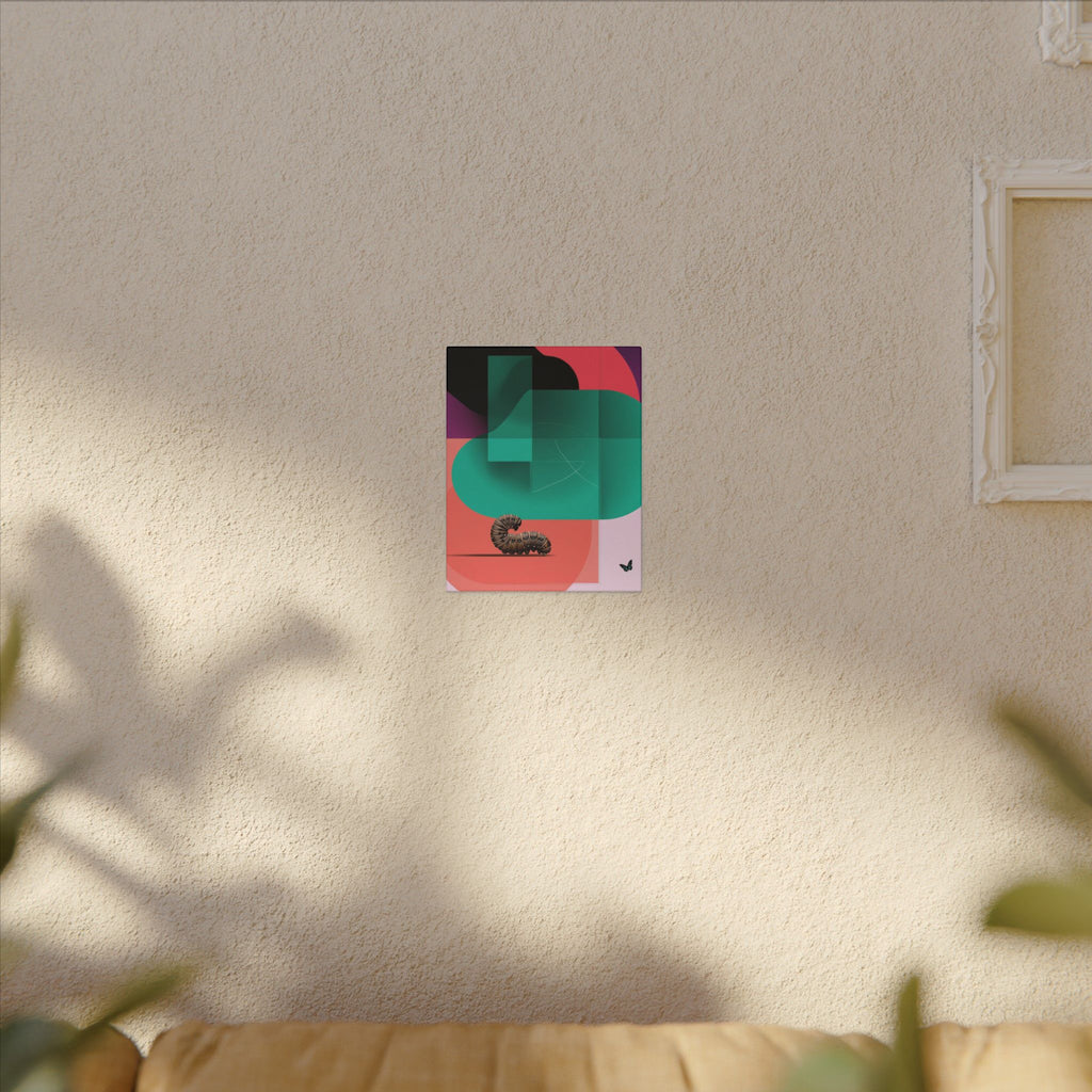 Metamorphosis in Geometry: Abstract Caterpillar Design, Geometric Color Study   |    Custom Orders Available