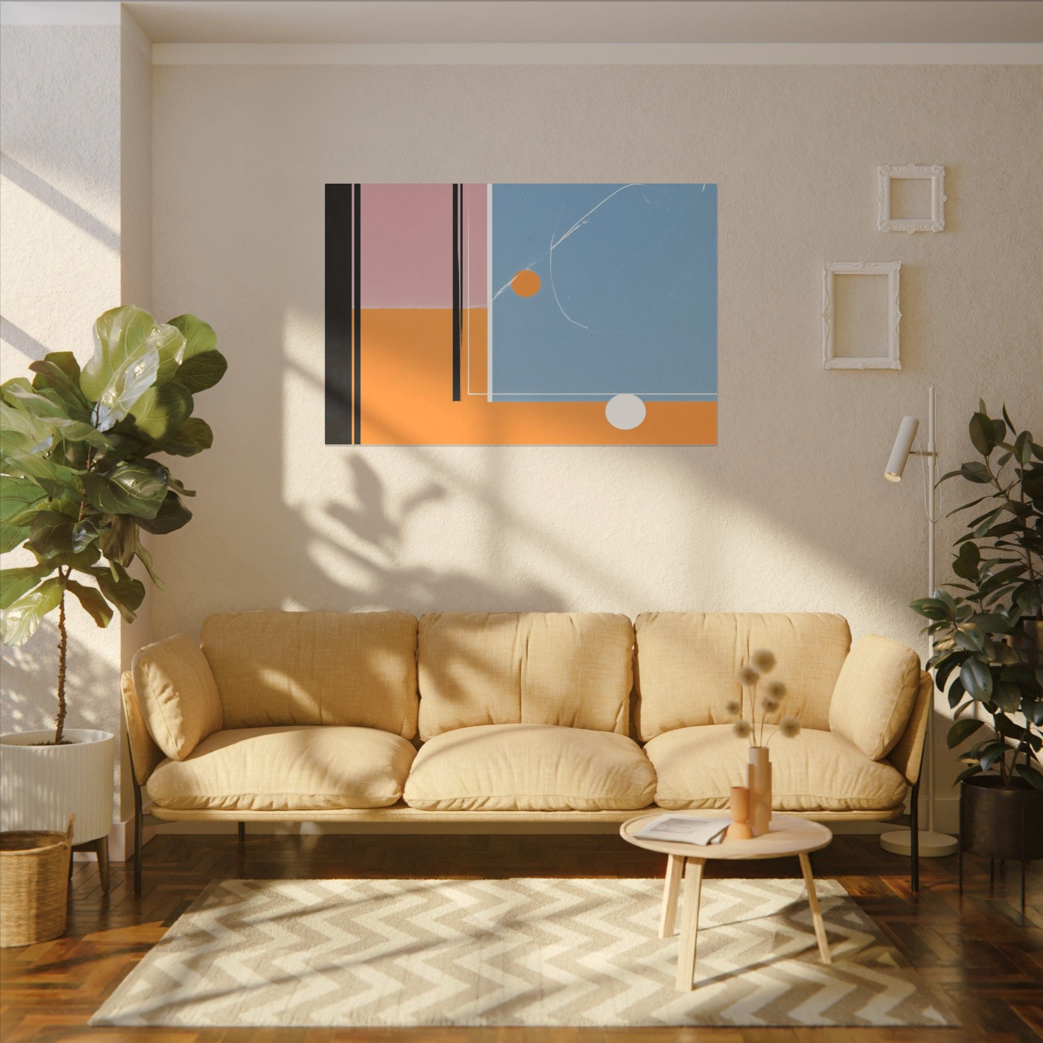 Geometric Harmony: Abstract Minimalist Composition, Modernist Color Fields, Constructivist Design Principles   |   Custom Orders Accepted
