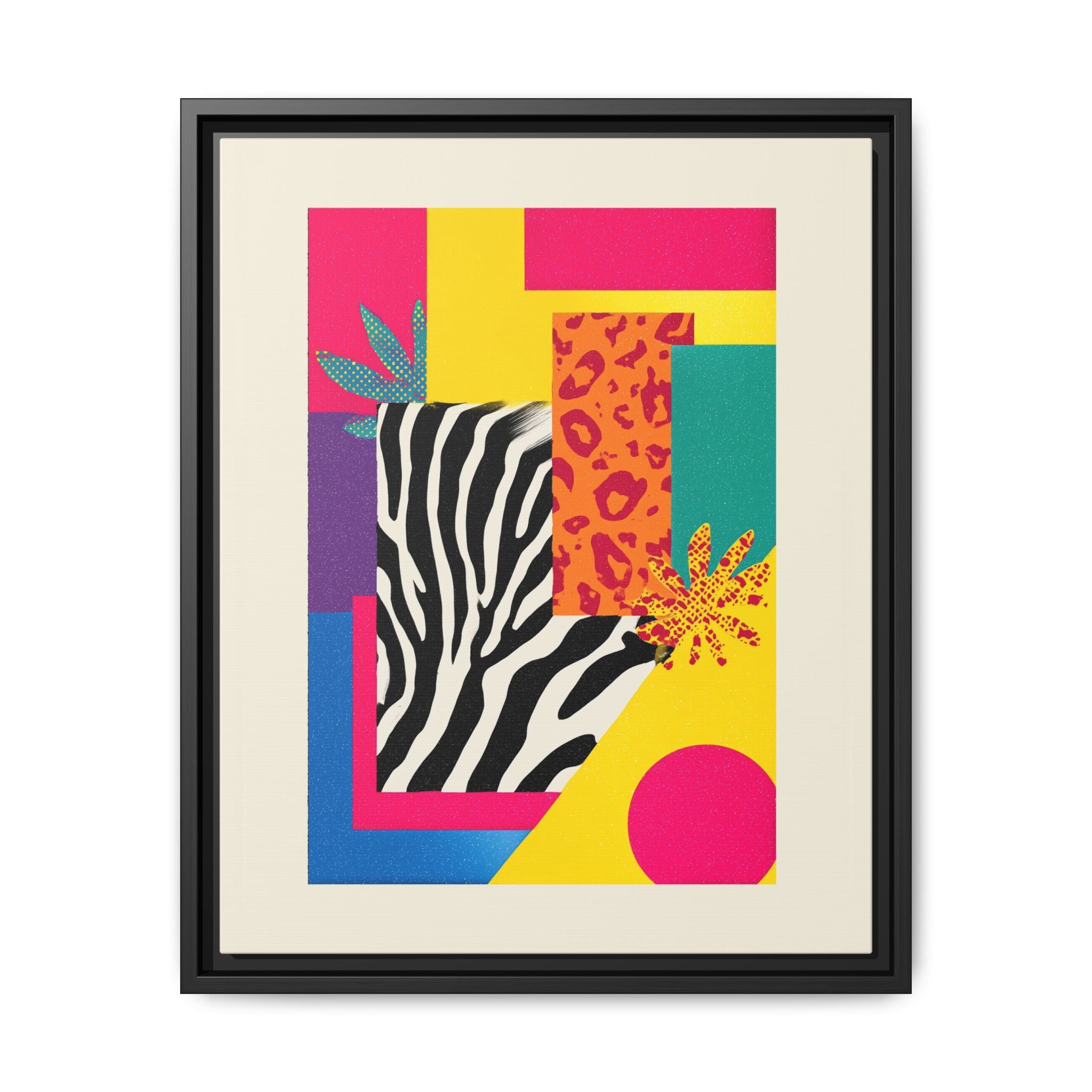 Zebra Stripes & Leopard Spots: 80s Pop Art Design, Memphis Style Graphic, Geometric Color Block Pattern   |   Custom Orders Accepted
