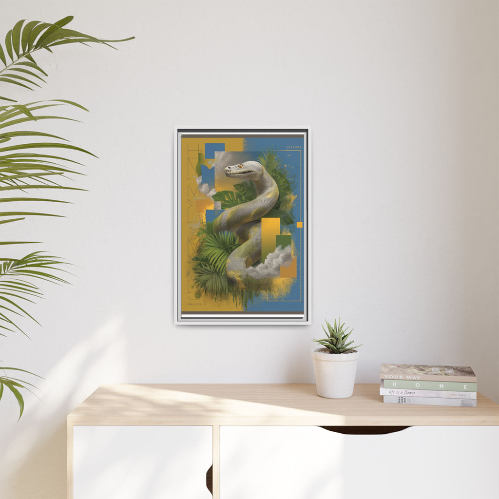 Serpent of Surreal Geometries: Tropical Hyperrealism, Digital Snake Illustration   |    Custom Orders Available
