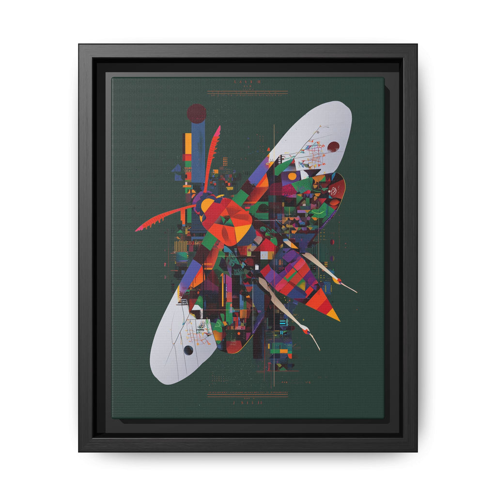 Geometric Metamorphosis Framed Print: Urban Nature Mosaic, Abstract Butterfly Fragments   |  Personalized & Custom Orders Available