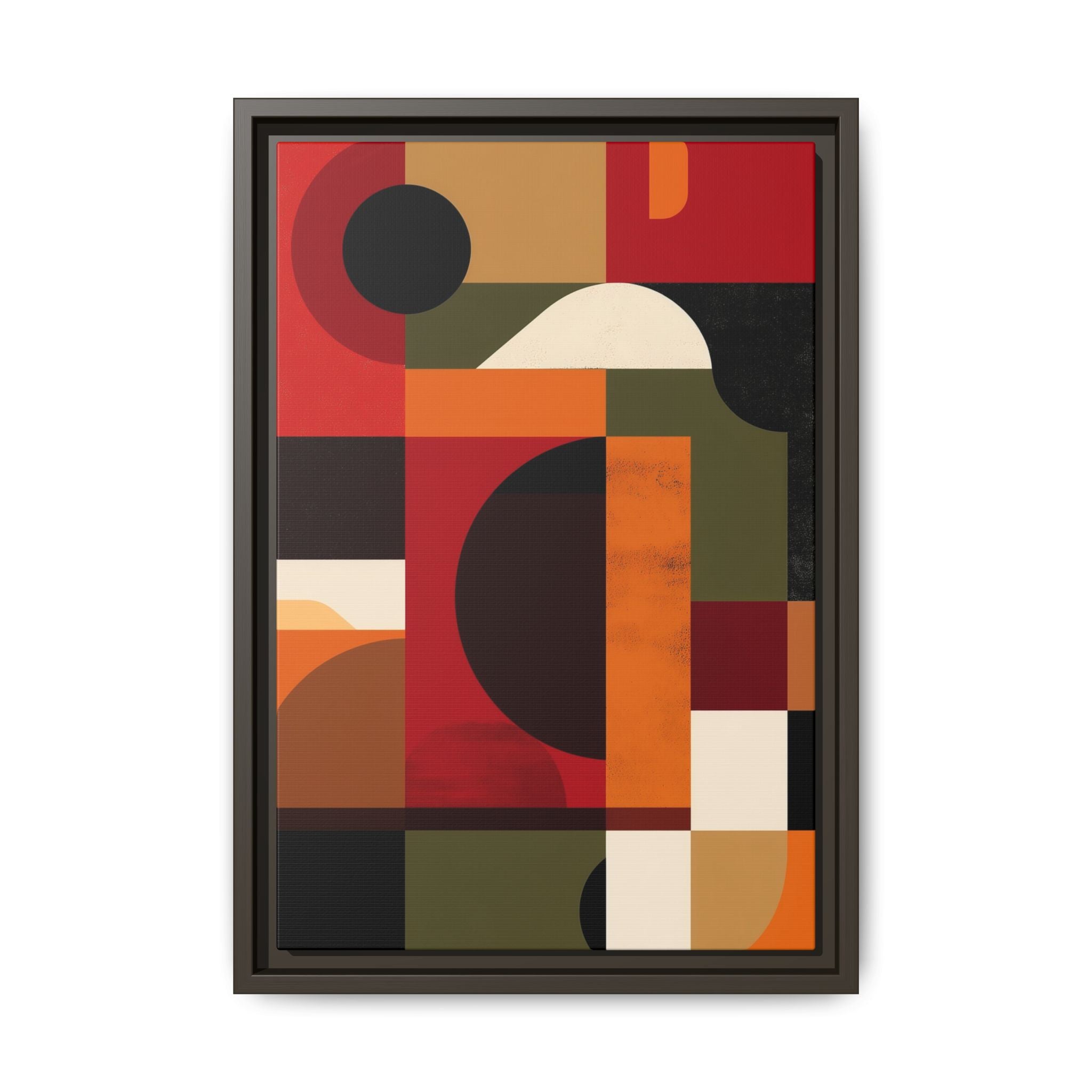 Geometric Convergence: Abstract Bauhaus Design, Constructivist Color Blocks, Architectural Art Composition   |   Custom Orders Accepted