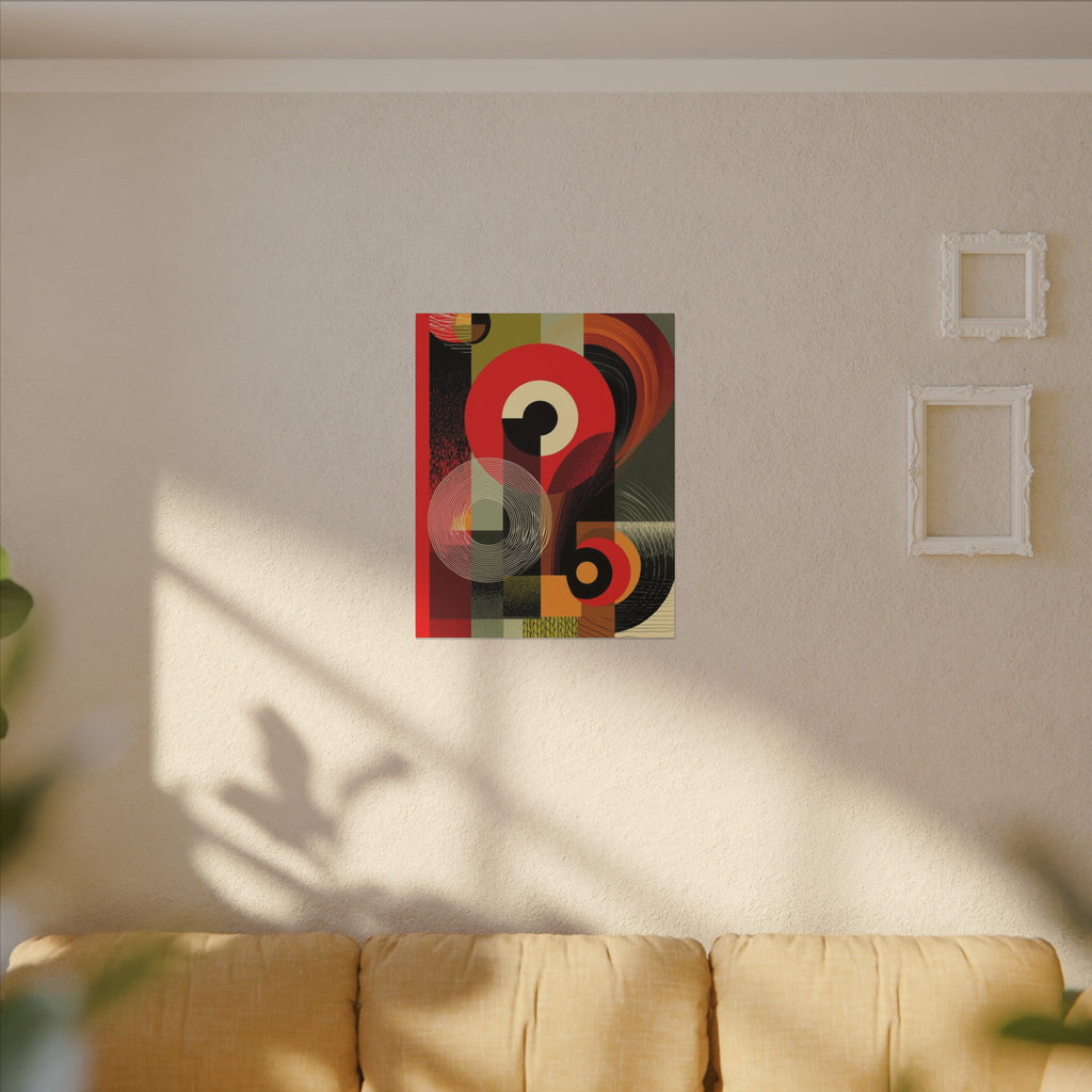 Geometric Convergence: Mid-Century Modern Abstract, Constructivist Design Principles, Bold Chromatic Composition   |   Custom Orders