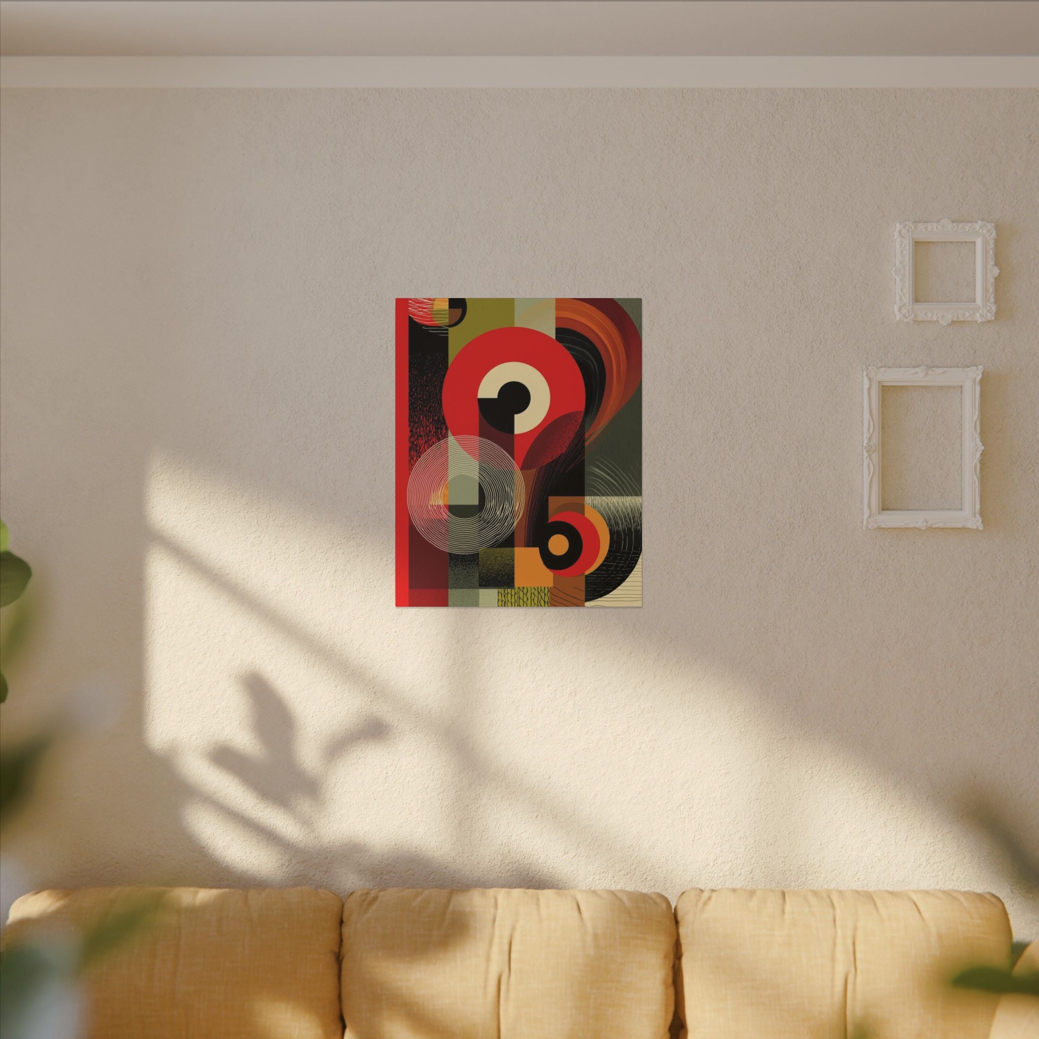 Geometric Convergence: Mid-Century Modern Abstract, Constructivist Design Principles, Bold Chromatic Composition   |   Custom Orders