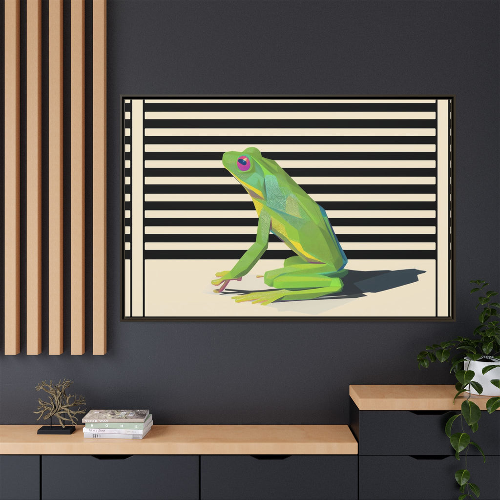 Geometric Frog: Minimalist Animal Portrait, Modern Graphic Design   |    Custom Orders Available