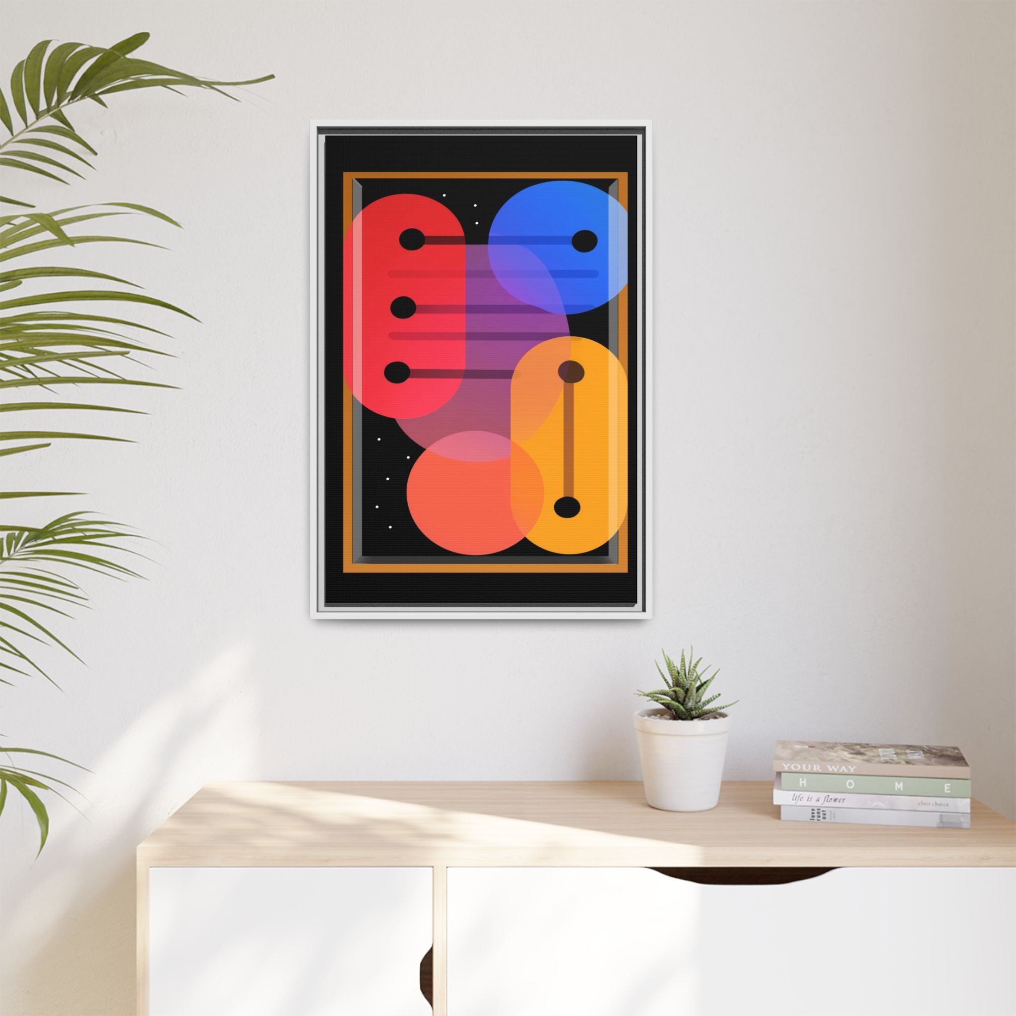 Celestial Geometry: Organic Shapes in Motion, Digital Abstract Composition, Vibrant Color Intersections   |   Custom Orders Accepted