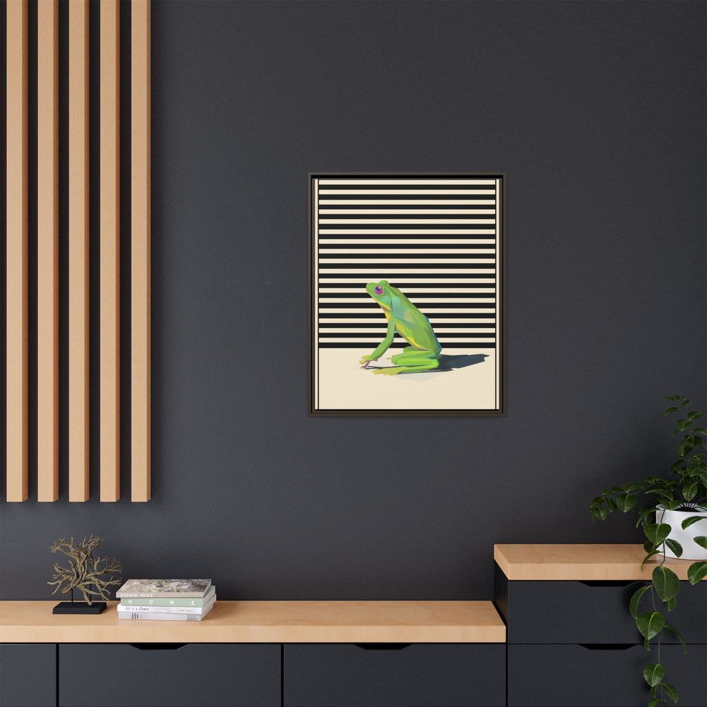 Geometric Frog Persona: Modern Wildlife Illustration, Vibrant Graphic Design   |  Personalized & Custom Orders Available