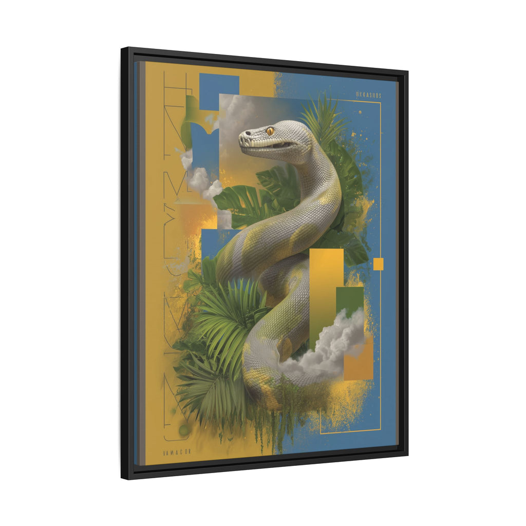 Serpent of Surreal Geometries: Tropical Hyperrealism, Digital Snake Illustration   |    Custom Orders Available