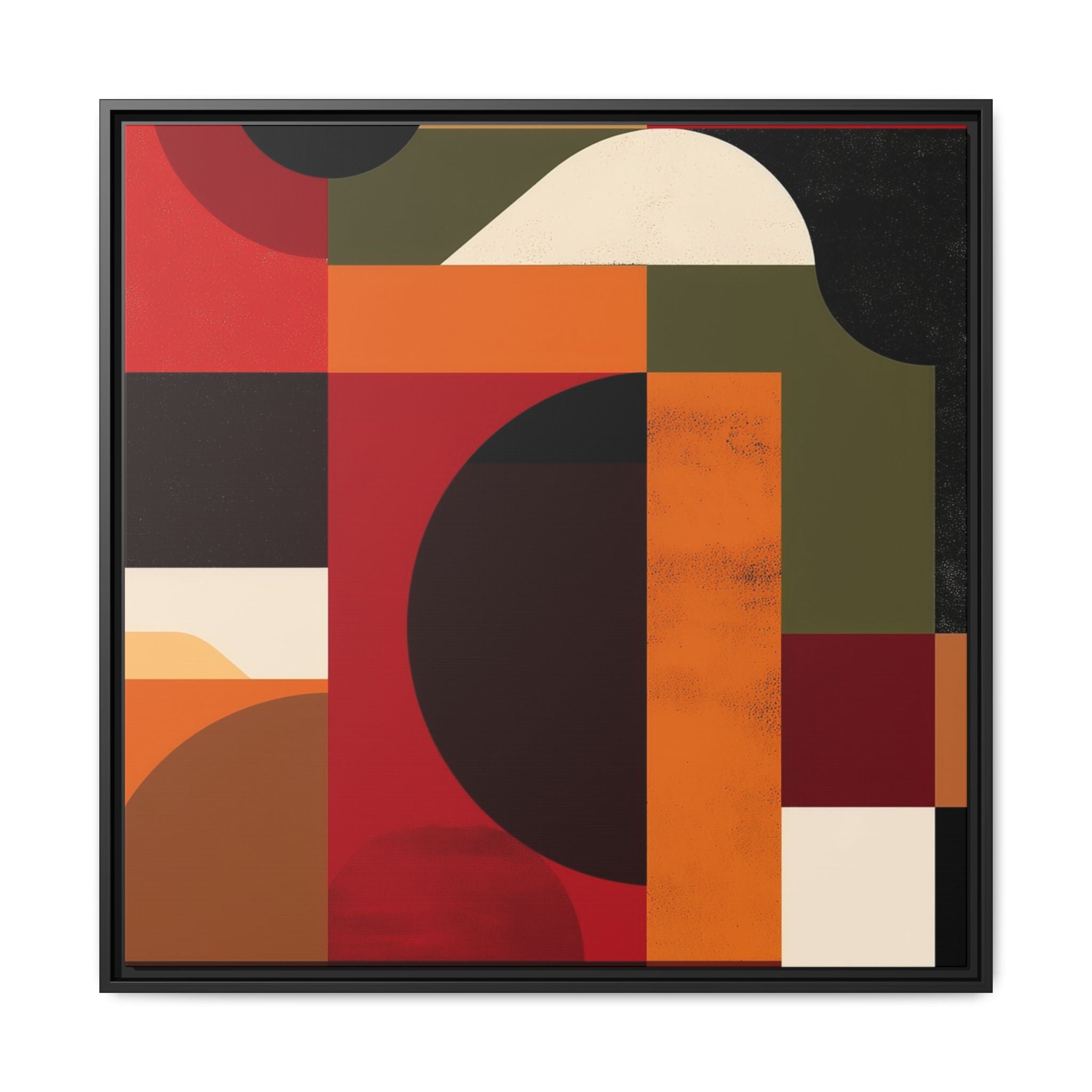 Geometric Convergence: Abstract Bauhaus Design, Constructivist Color Blocks, Architectural Art Composition   |   Custom Orders Accepted