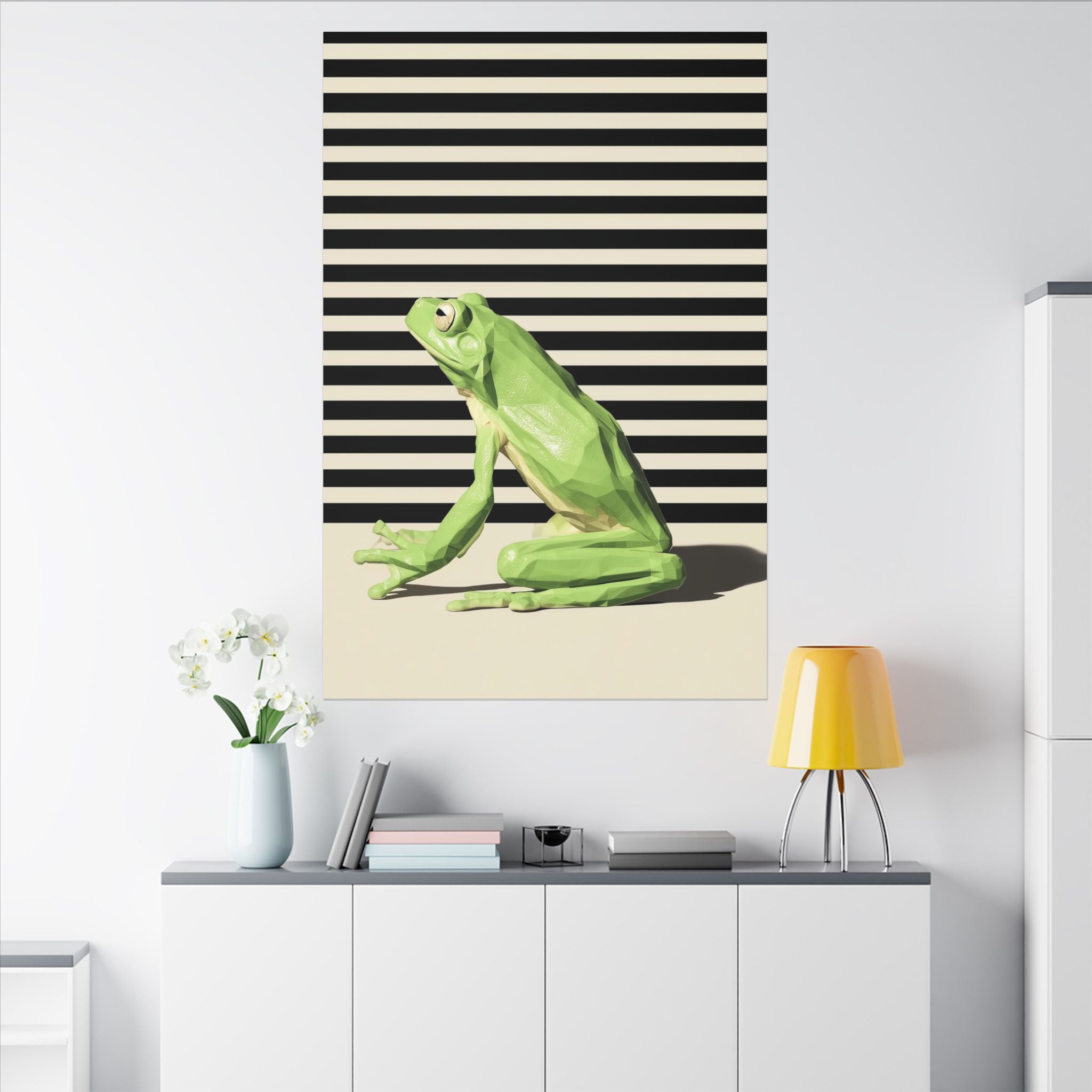 Geometric Frog: Low-Poly Wildlife Art, Modern Minimalist Design   |    Custom Orders Available