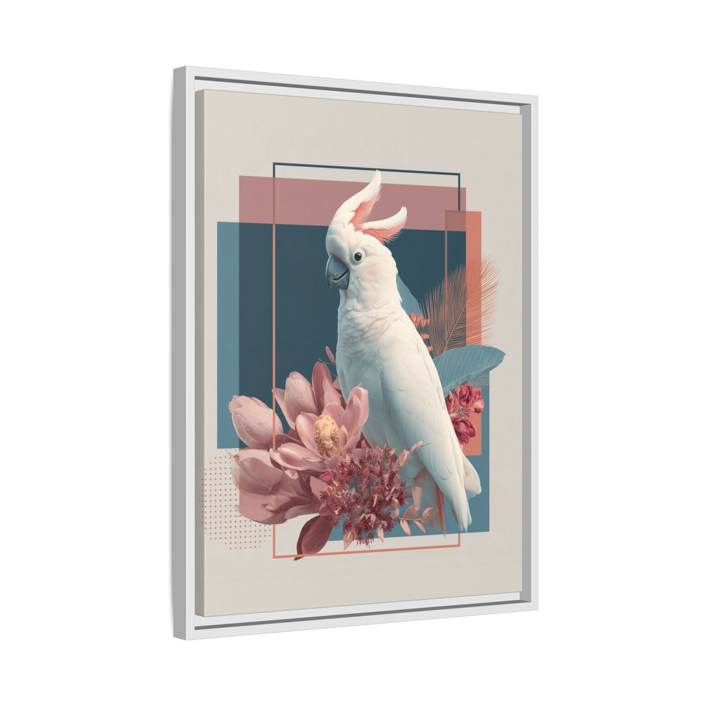 Ethereal Cockatoo: Geometric Wildlife Art, Digital Nature Portrait   |    Custom Orders Available