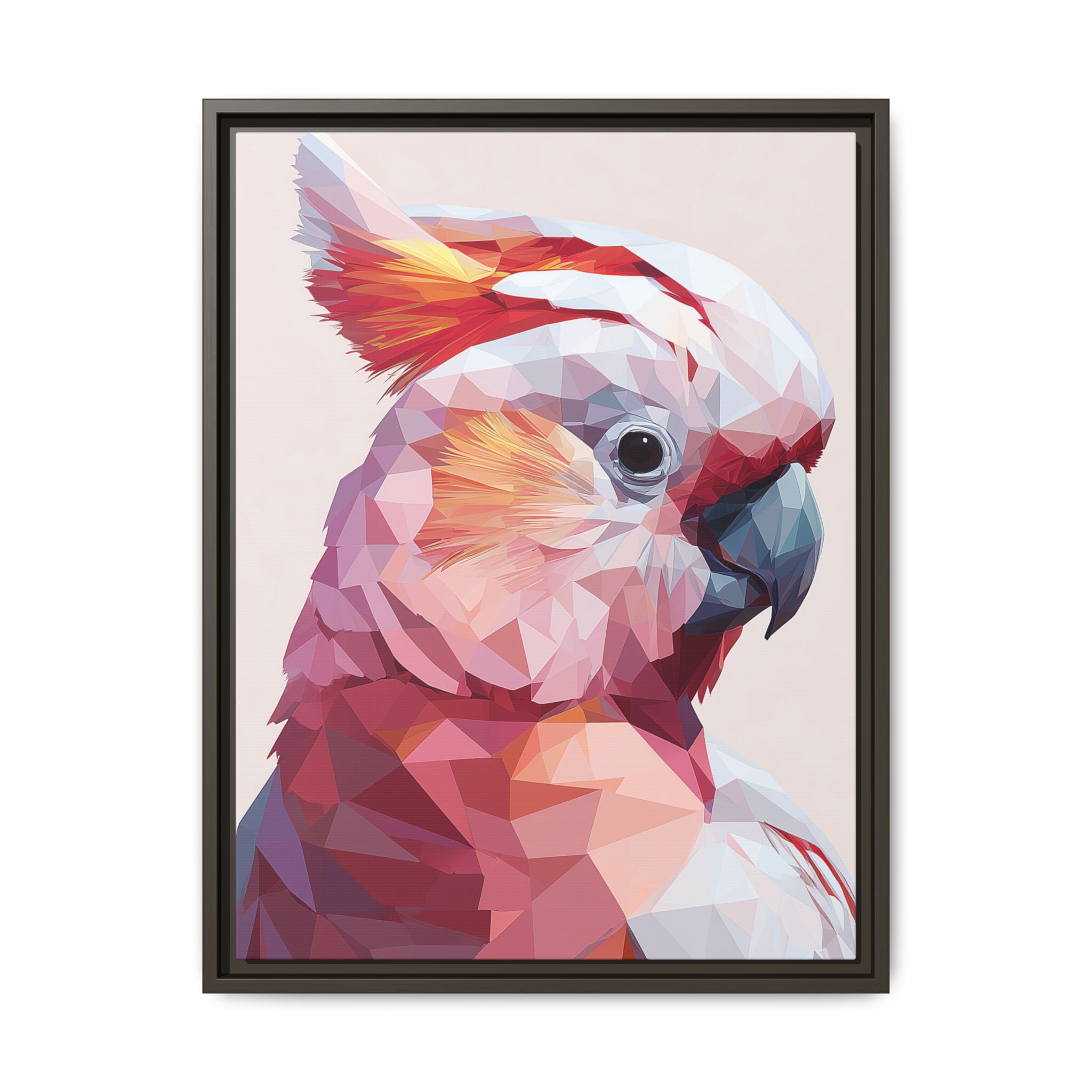 Geometric Cockatoo Portrait: Low-Poly Bird Art, Vibrant Abstract Illustration   |    Custom Orders Available