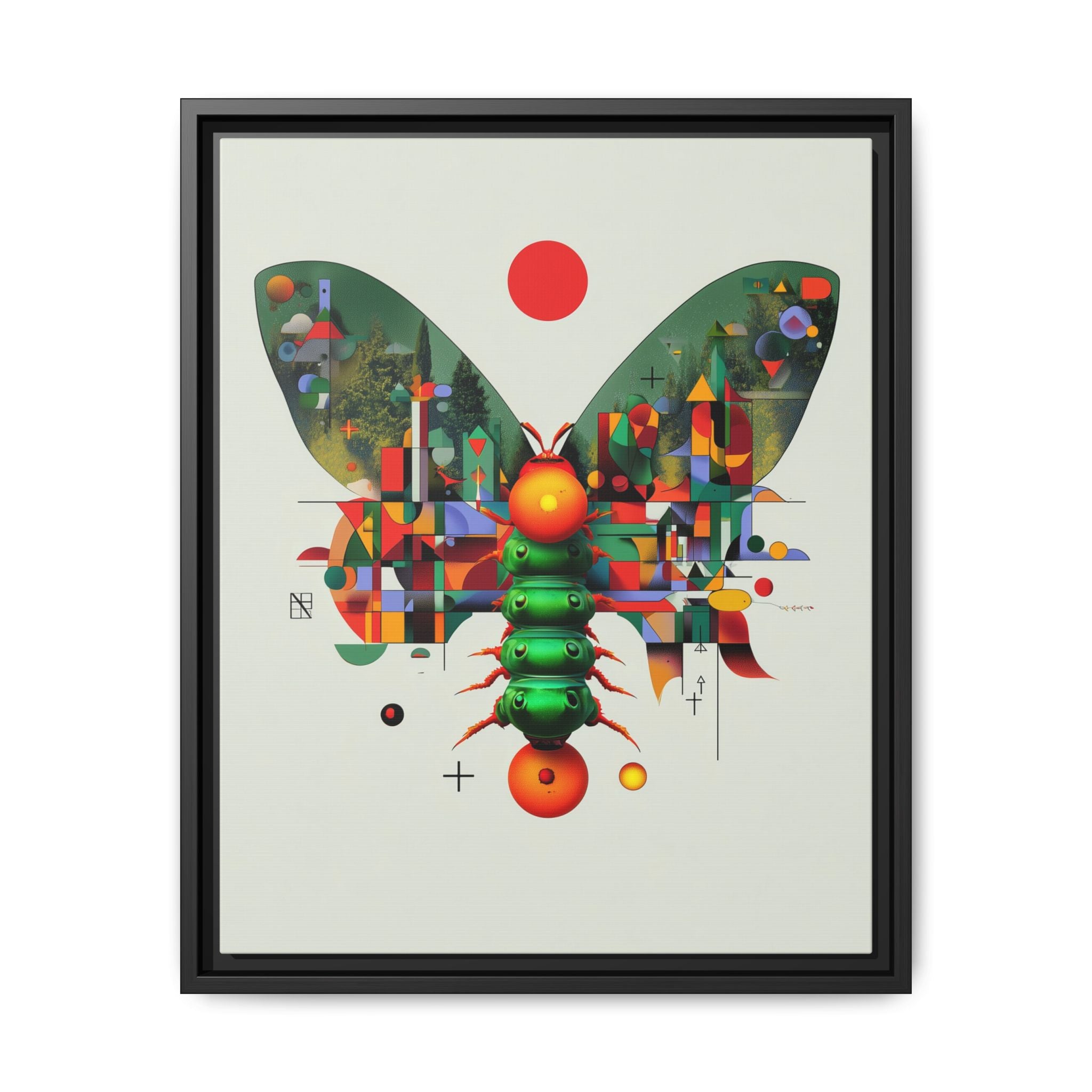 Digital Butterfly Framed Print, Cubist Architectural Abstraction   |  Personalized & Custom Orders Available