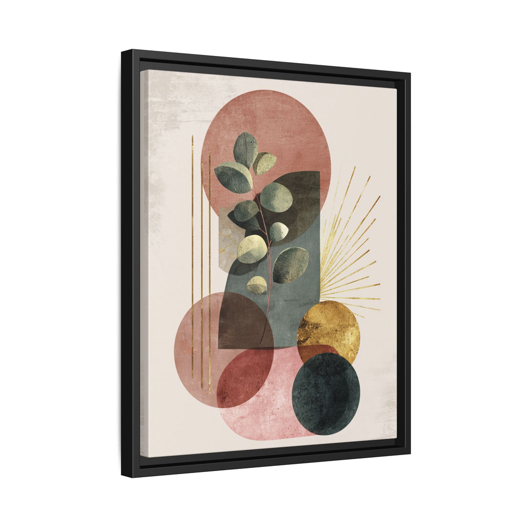 Botanical Geometric Symphony: Eucalyptus Harmony, Metallic Intersections, Modern Earth Tones   |   Custom Orders Accepted