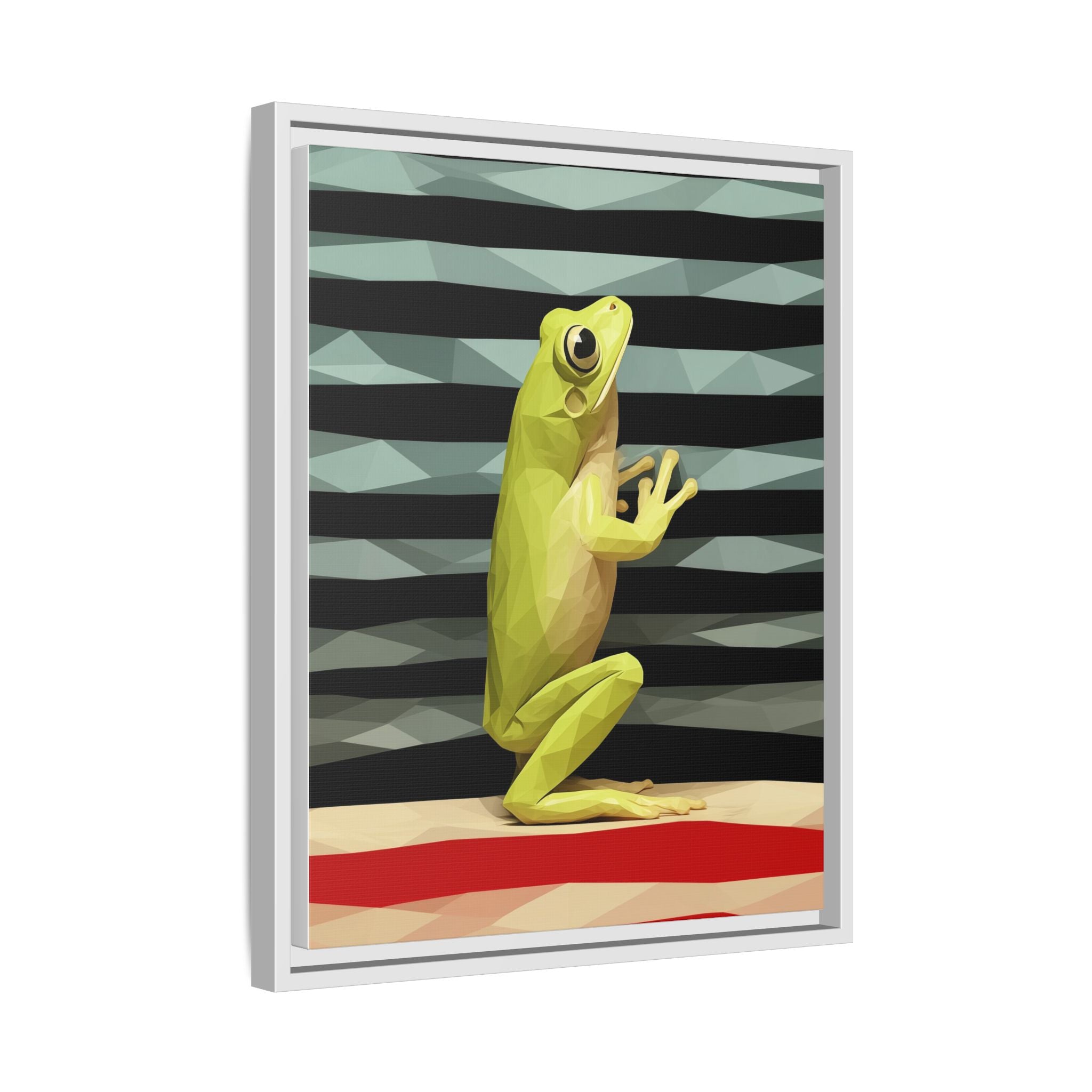 Geometric Frog Ascendant: Low-Poly Digital Amphibian, Architectural Nature Art   |    Custom Orders Available