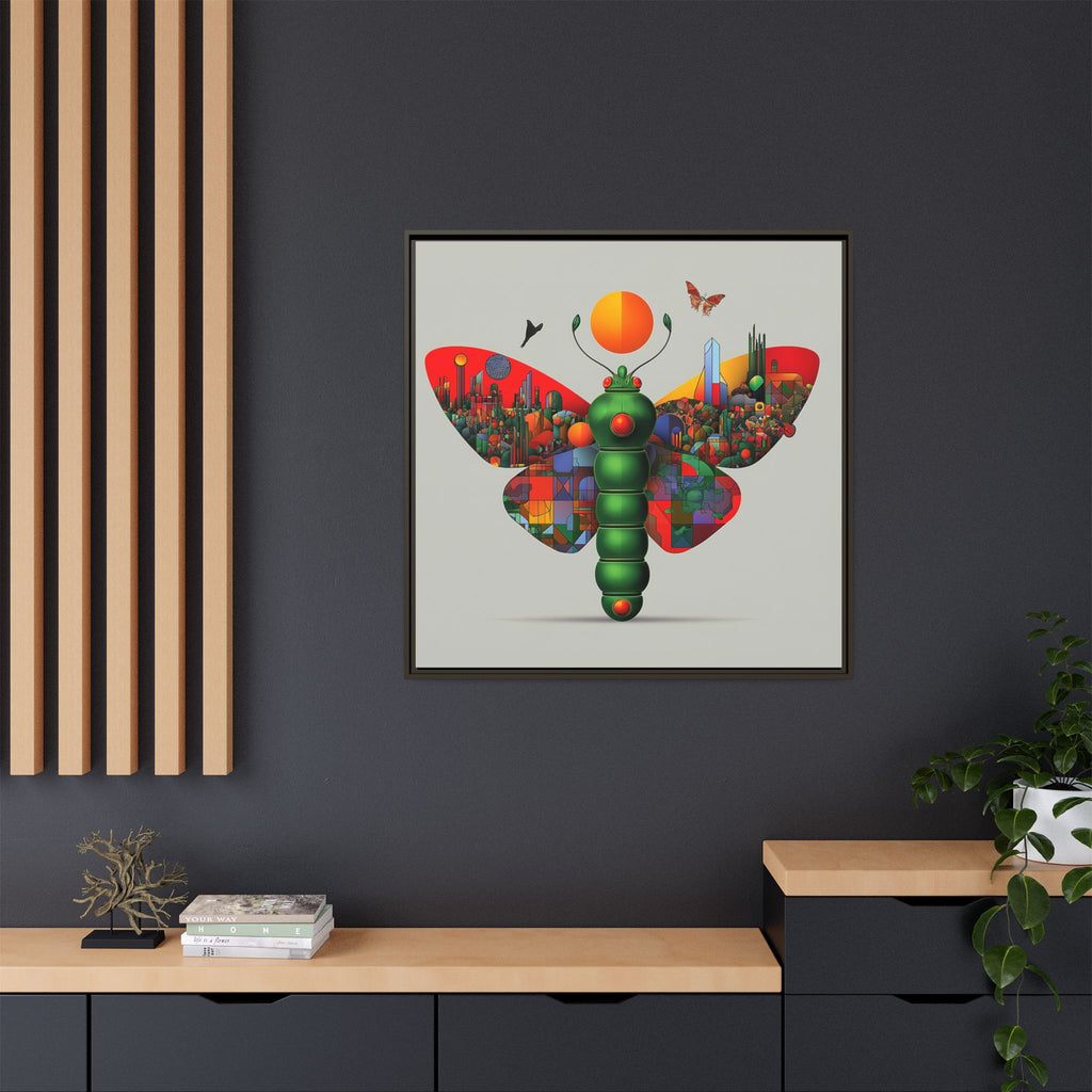 Urban Metamorphosis: Geometric Butterfly Cityscape, Cubist Digital Illustration   |    Custom Orders Available