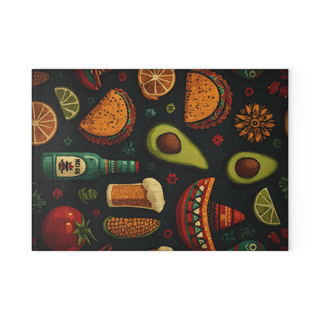 Vibrant Taco-Themed Glass Cutting Board - Perfect for Entertaining, Kitchen Decor, Gift for Chefs, Taco Night Essentials, Fun [...]