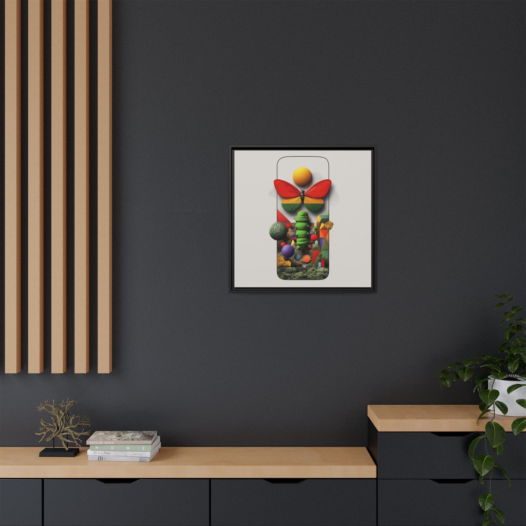 Metamorphosis Framed Print : Geometric Nature Transformation, Vibrant Butterfly Composition   |  Personalized & Custom Orders Available