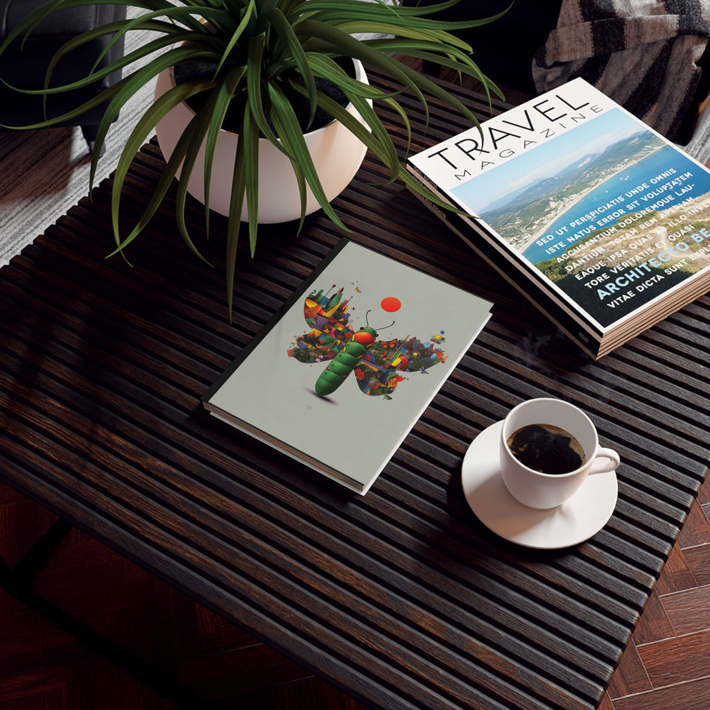 Metamorphosis of Form: Geometric Butterfly Landscape, Digital Surrealist Illustration Personalized Journal   |