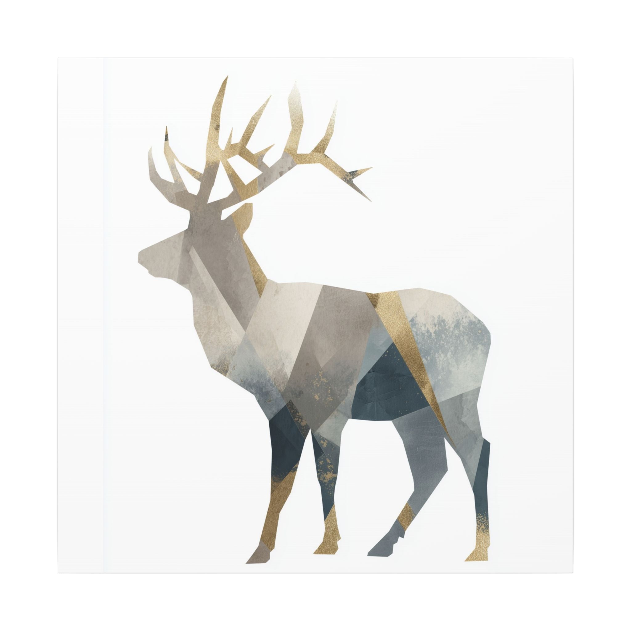 Geometric Stag: Modern Wildlife Art, Digital Graphic Design, Abstract Deer Portrait   |  Personalized & Custom Orders Available